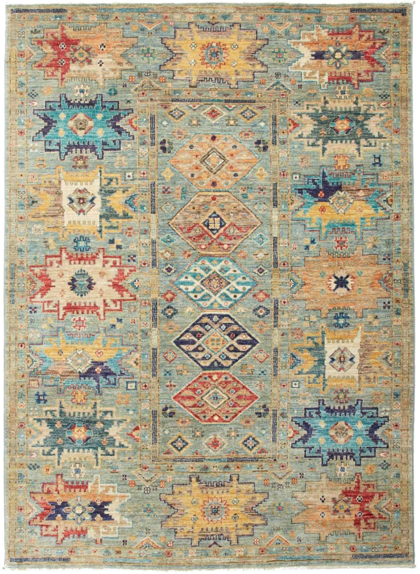 Samarkand Tribal 152 x 206cm, handgeknüpft, Schurwolle, Orientteppich