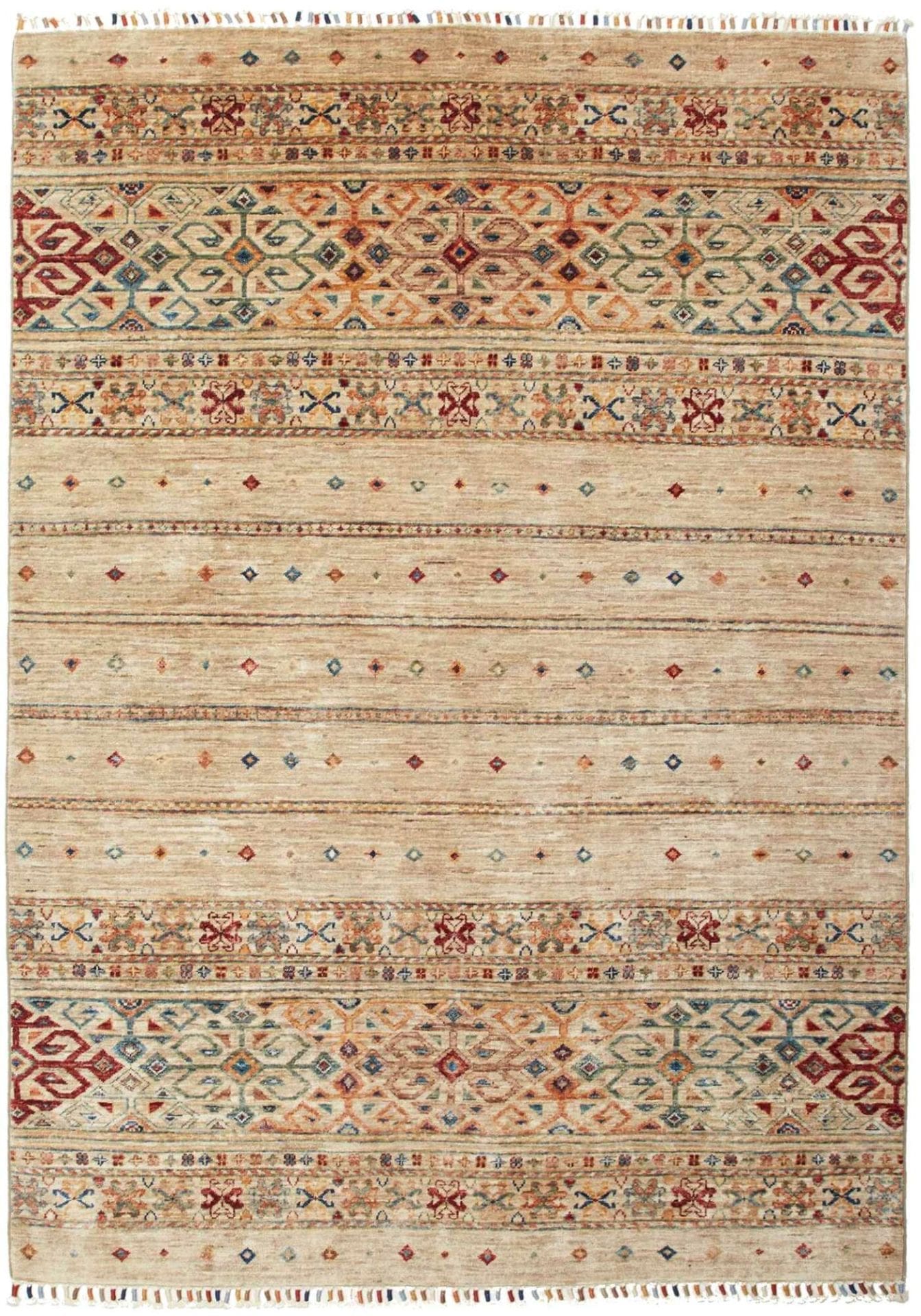 Samarkand Orientteppich 150 x 202cm, handgeknüpft, Schurwolle