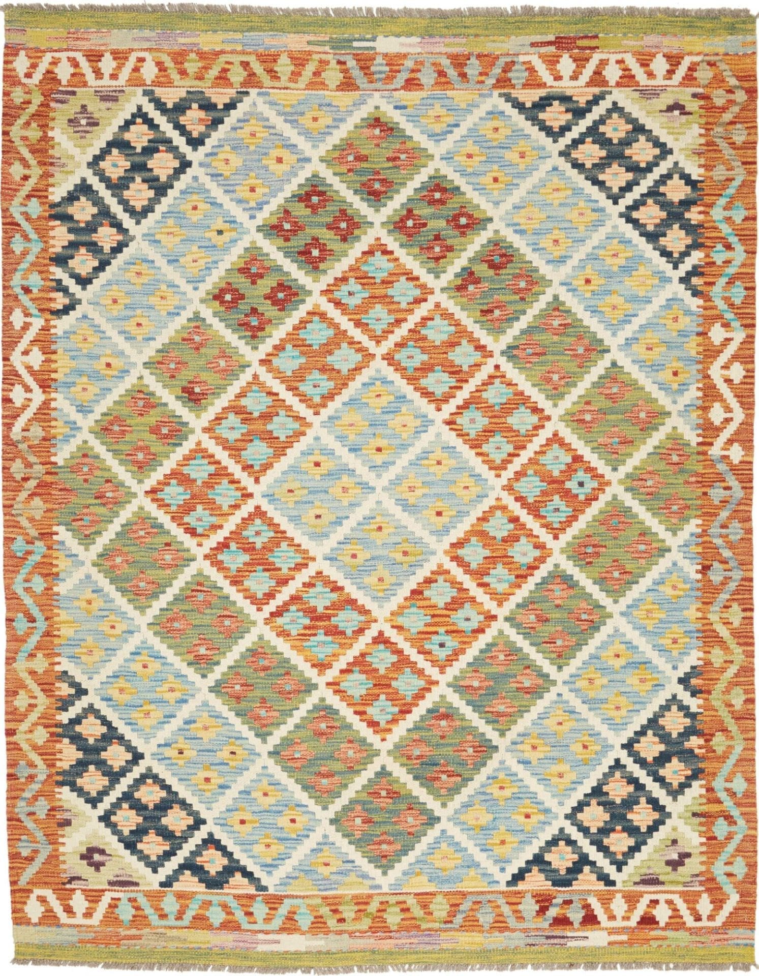 Orientteppich Kelim 156 x 192 cm, Schurwolle, handgewebt