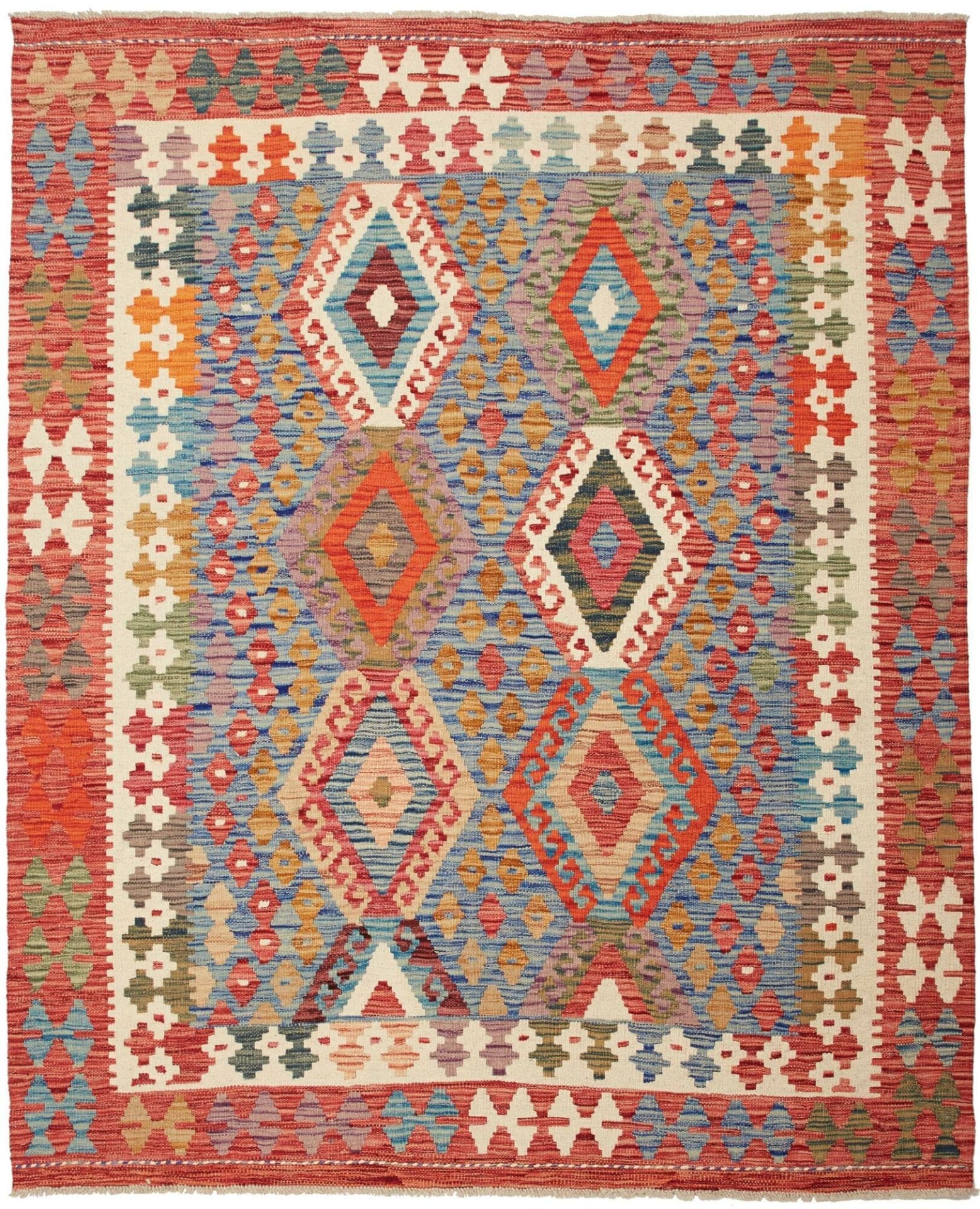Orientteppich Kelim 159 x 192 cm aus Schurwolle, handgewebt