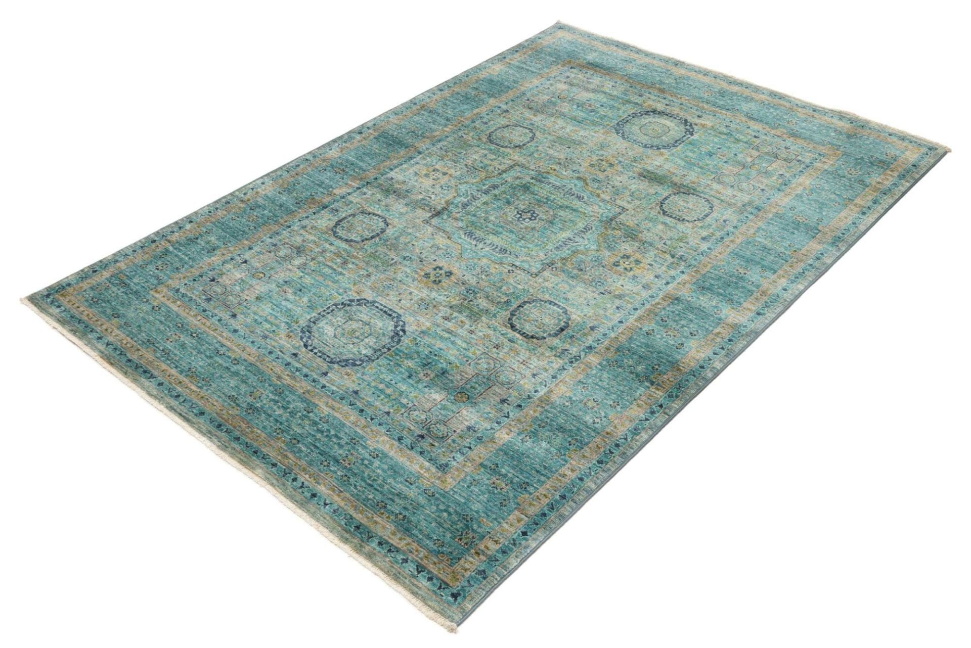 Mamluk Orientteppich 128 x 182 cm – handgeknüpft, Seide, vintage