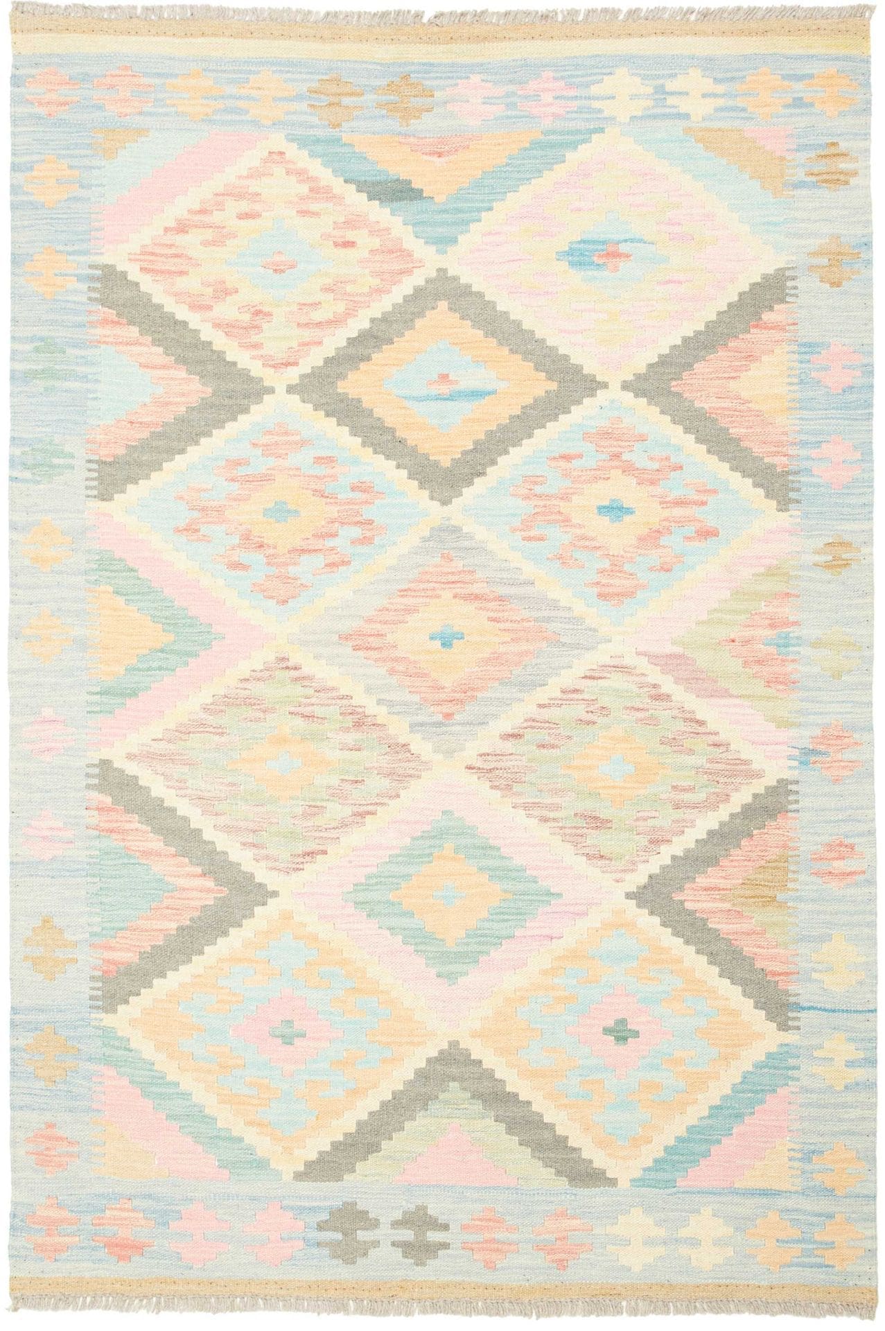 Kelim Teppich 123 x 178 cm - Handgewebt, rustikales Flair