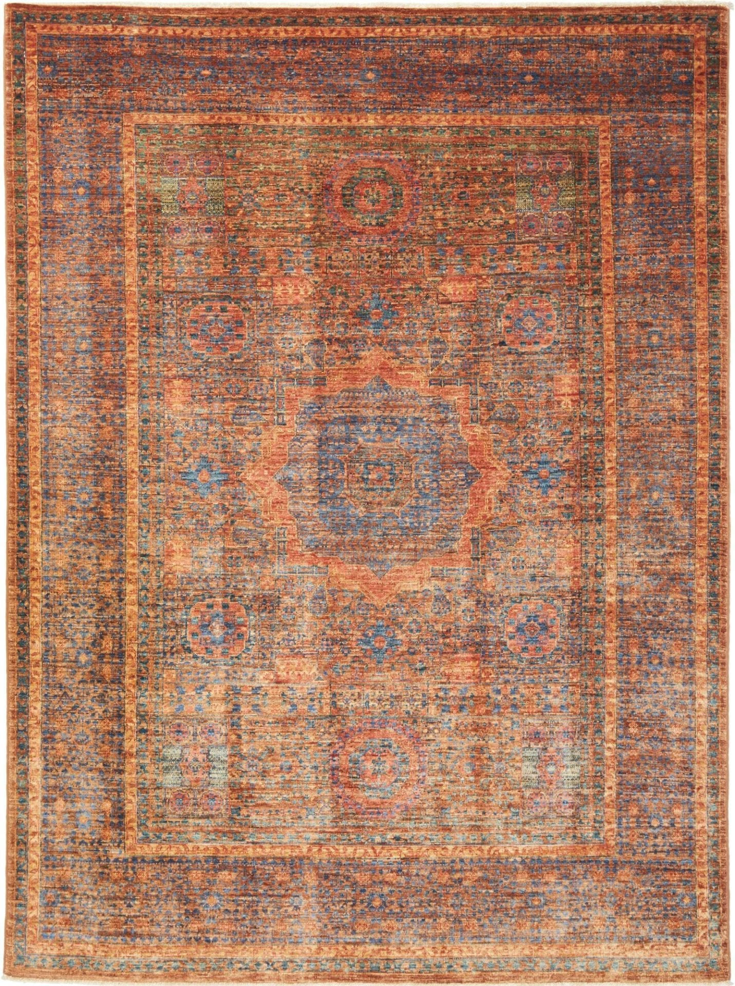 Mamluk Orientteppich 151 x 200cm, Seide, handgeknüpft