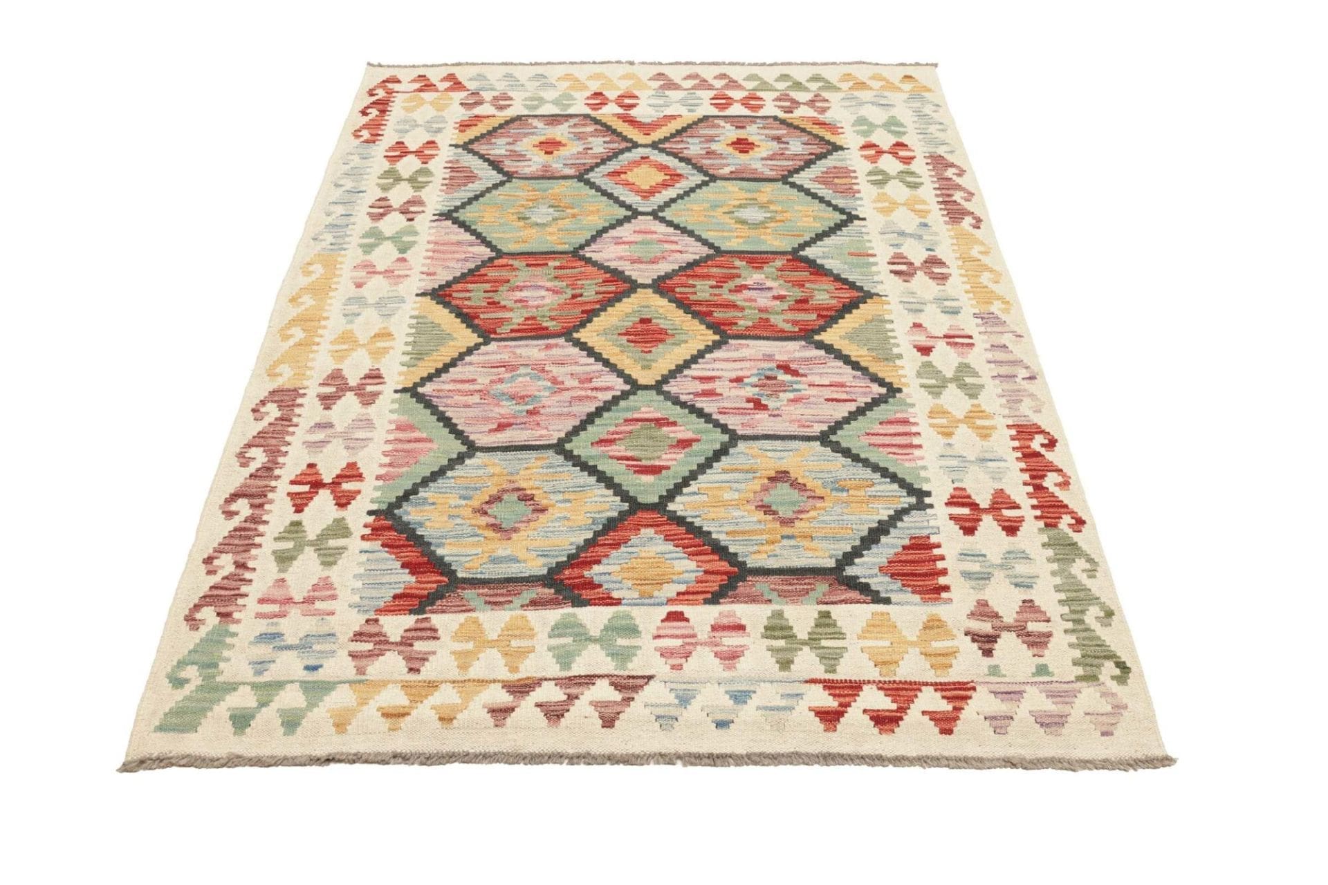 Orientteppich Kelim 132 x 181 cm aus Schurwolle, handgewebt