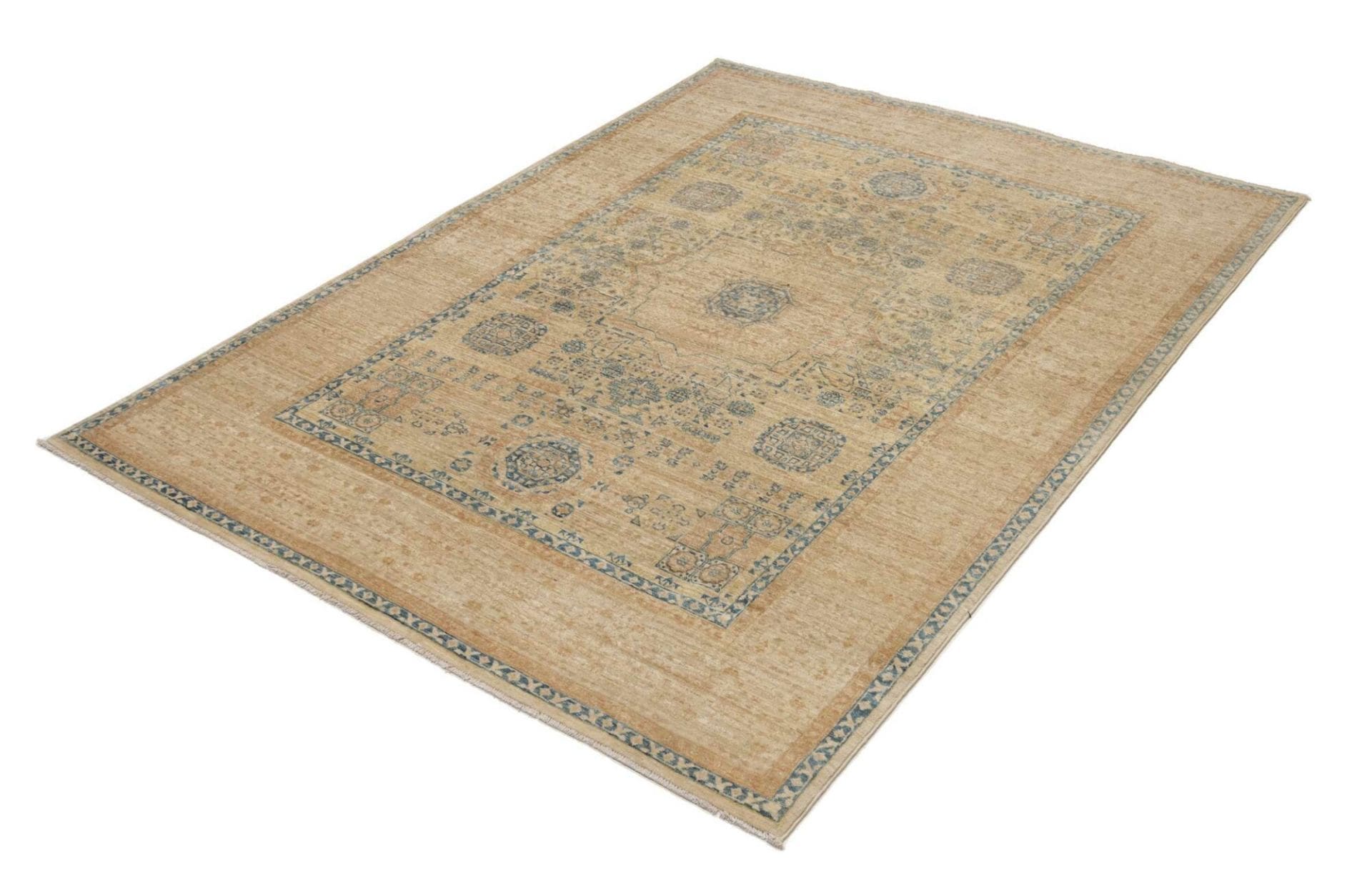 Mamluk Orientteppich 148 x 196 cm - Handgeknüpft, Seide, Wolle