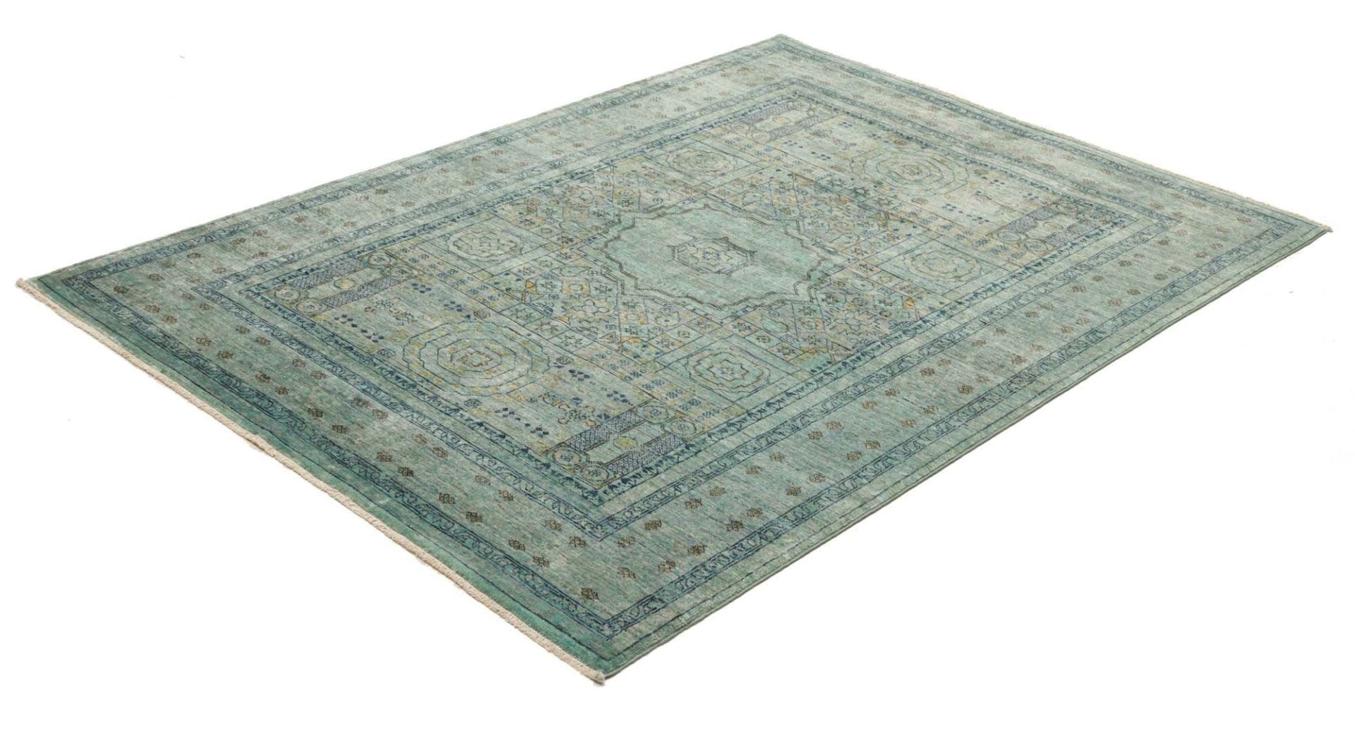 Mamluk Orientteppich 131 x 178 cm, Schurwolle, handgeknüpft