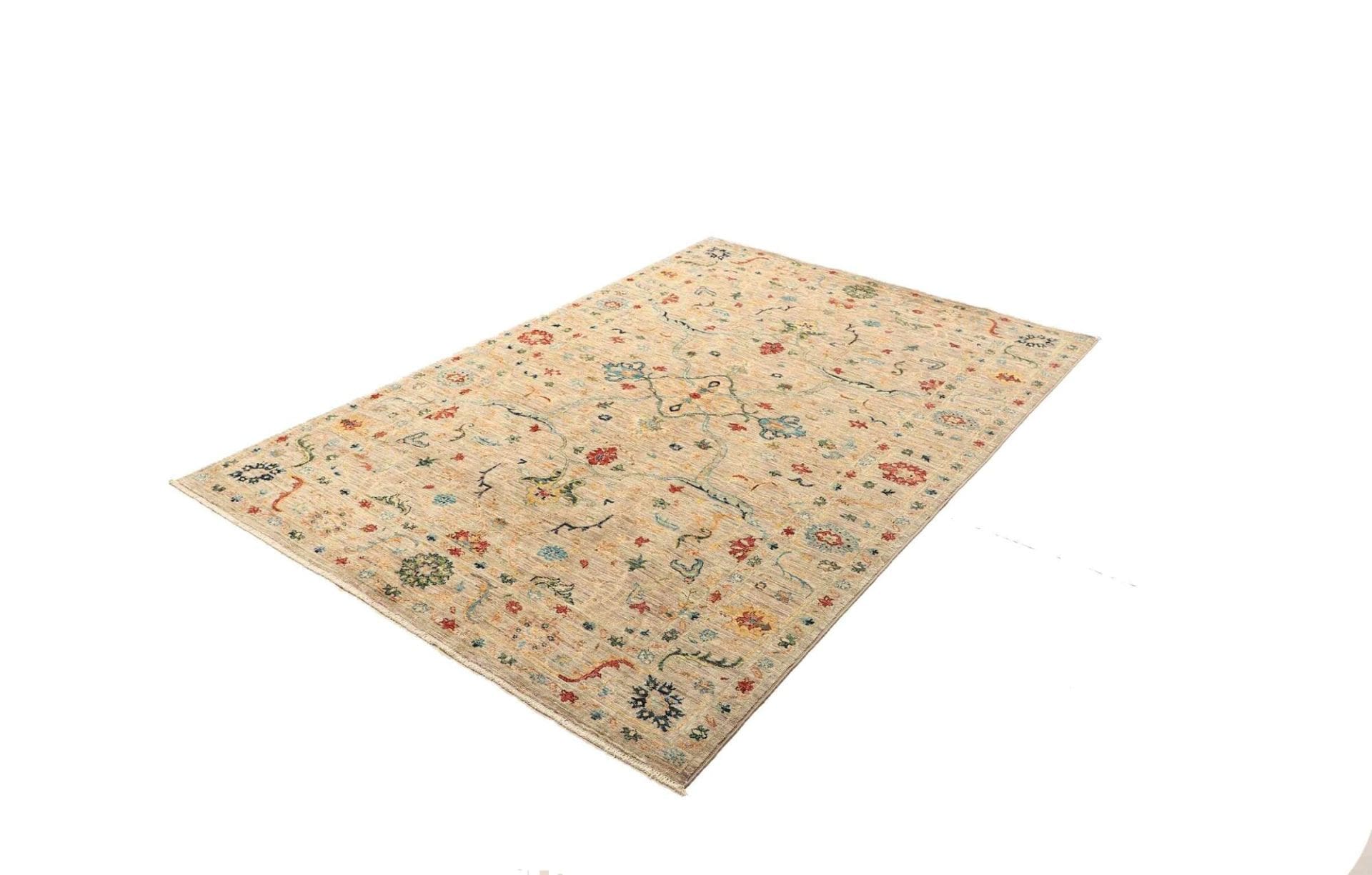 Ziegler Orientteppich 148 x 210 cm - Handgeknüpft aus Schurwolle