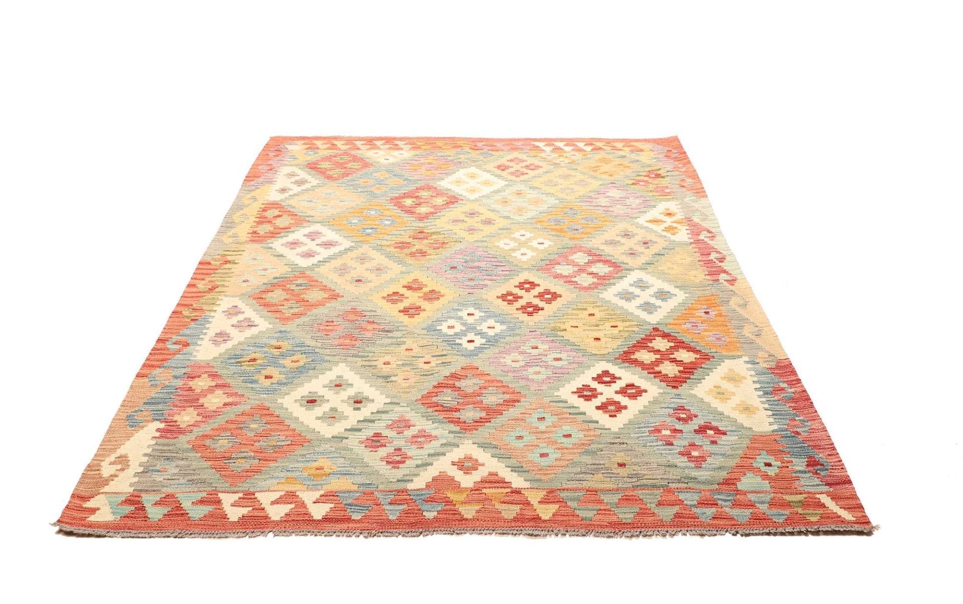 Orientteppich Kelim 157 x 200 cm aus Schurwolle, handgewebt