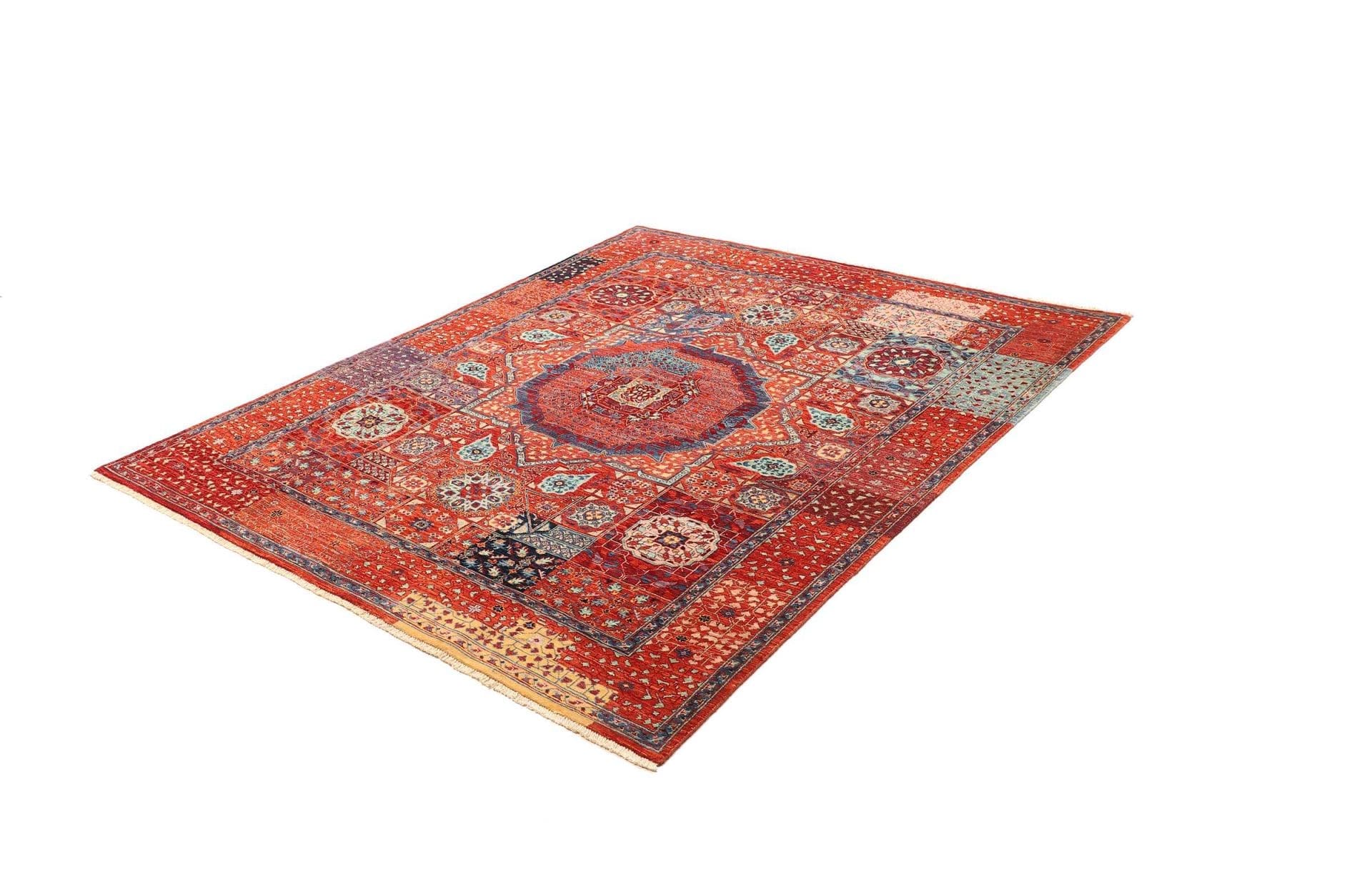 Mamluk Orientteppich 155 x 198cm, Schurwolle, handgeknüpft