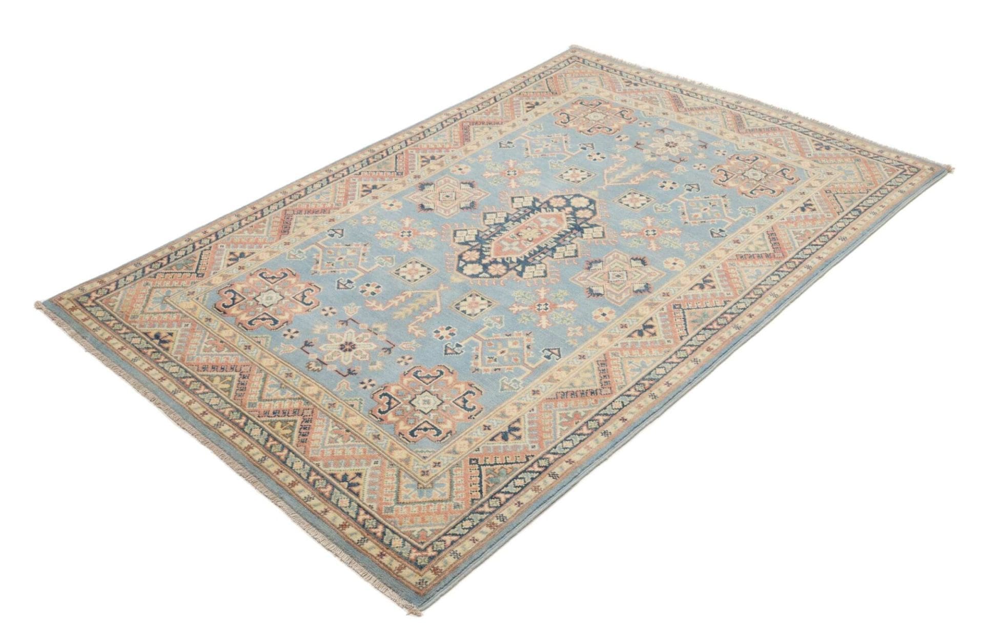 Kazak Teppich 123 x 181 cm - Handgeknüpft aus Schurwolle