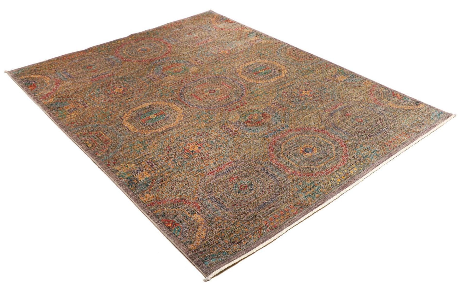 Mamluk Orientteppich 156 x 202 cm handgeknüpft, Seide, Wolle