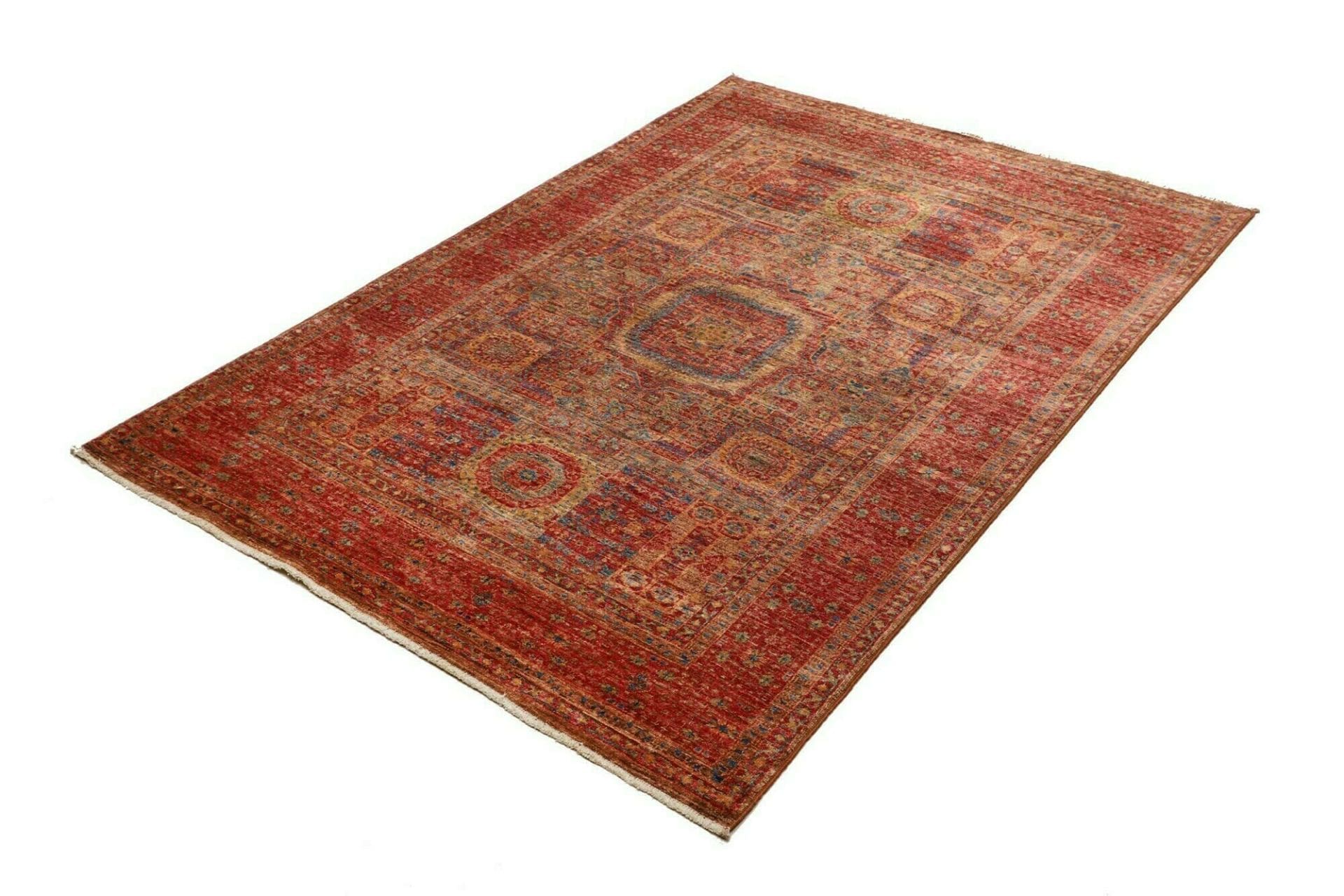 Mamluk Teppich 128 x 181cm, handgeknüpft, Schurwolle, Orientteppich