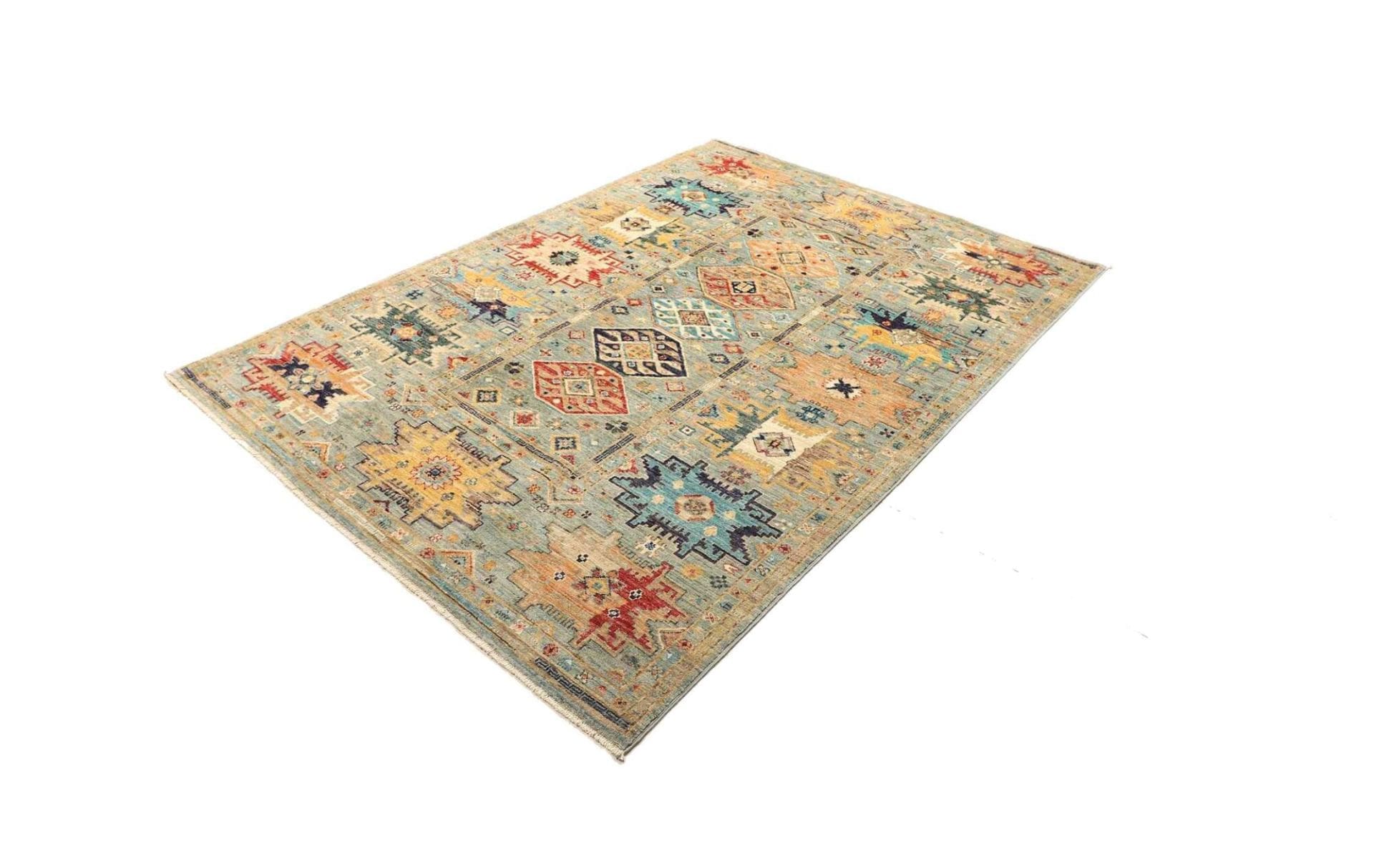 Samarkand Tribal 152 x 206cm, handgeknüpft, Schurwolle, Orientteppich