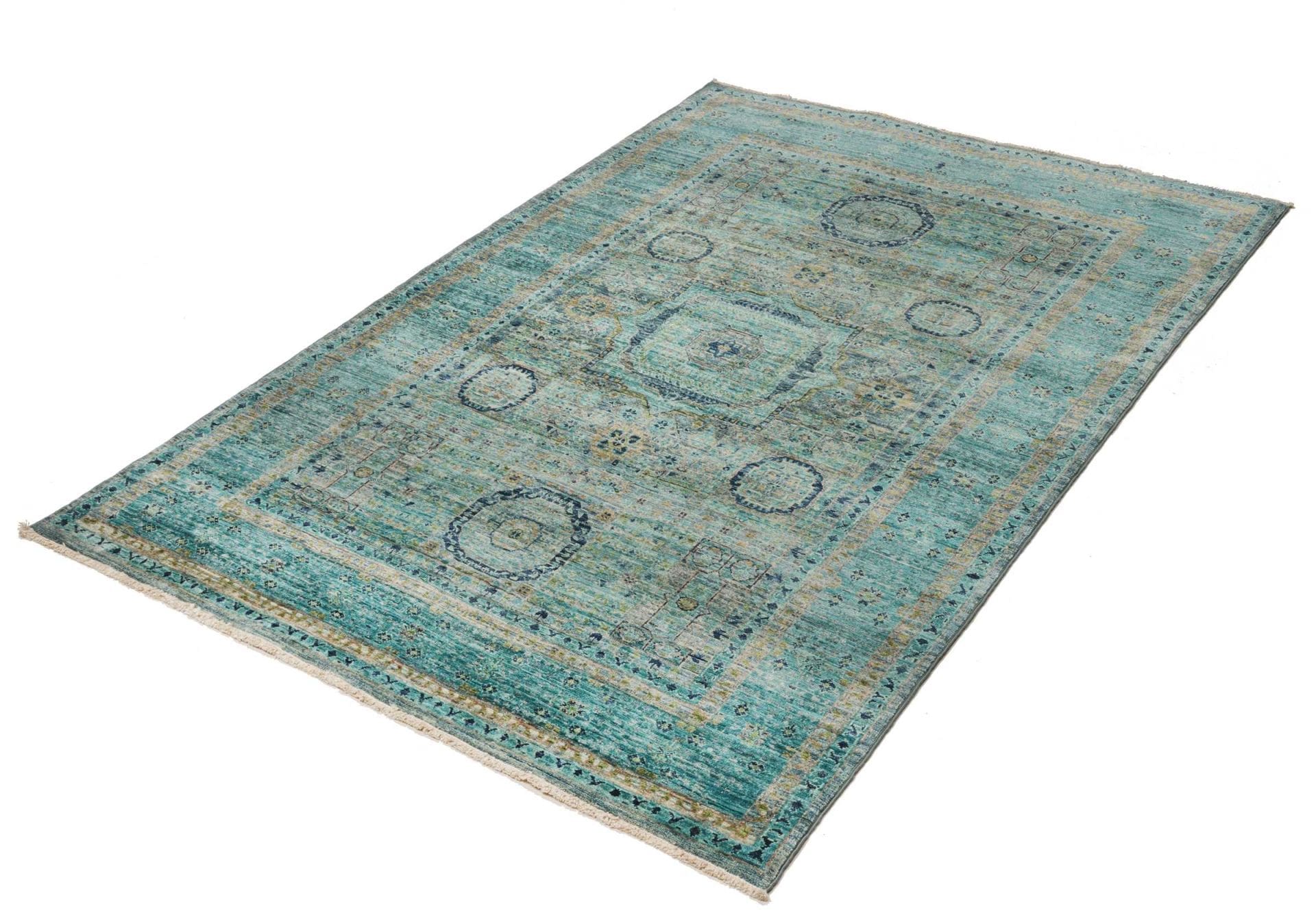Mamluk Orientteppich 126 x 179 cm, Schurwolle, handgeknüpft