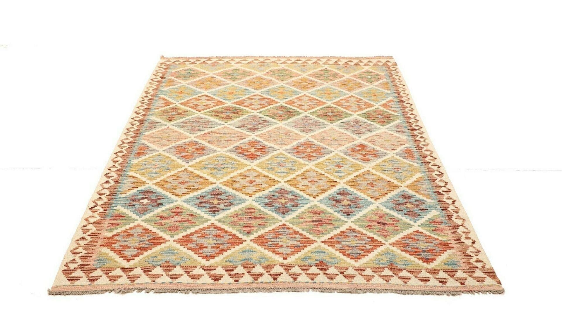 Kelim Teppich 156 x 199 cm - Handgewebt, rustikales Flair
