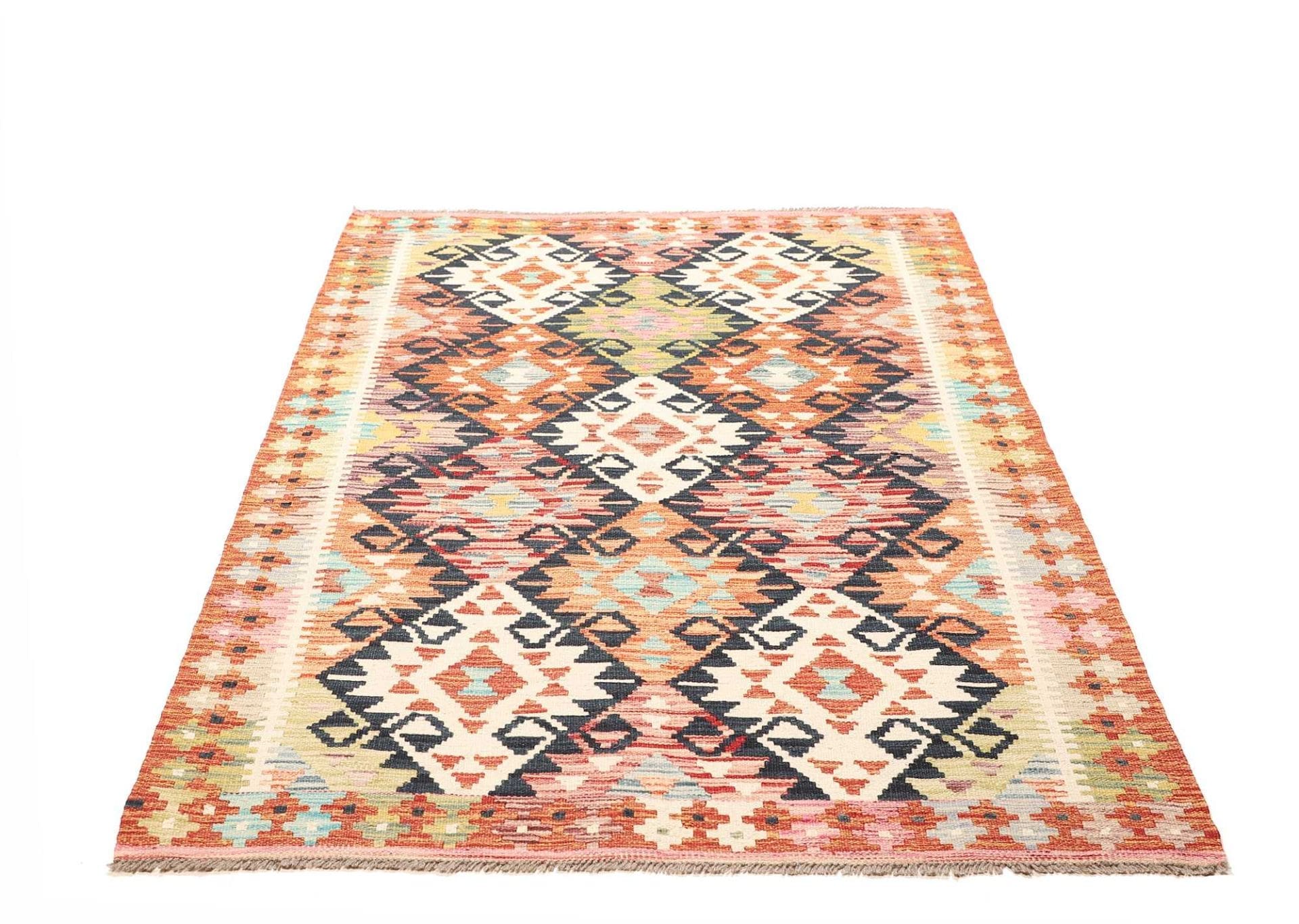 Kelim Teppich 123 x 185 cm - Handgewebt, rustikales Flair