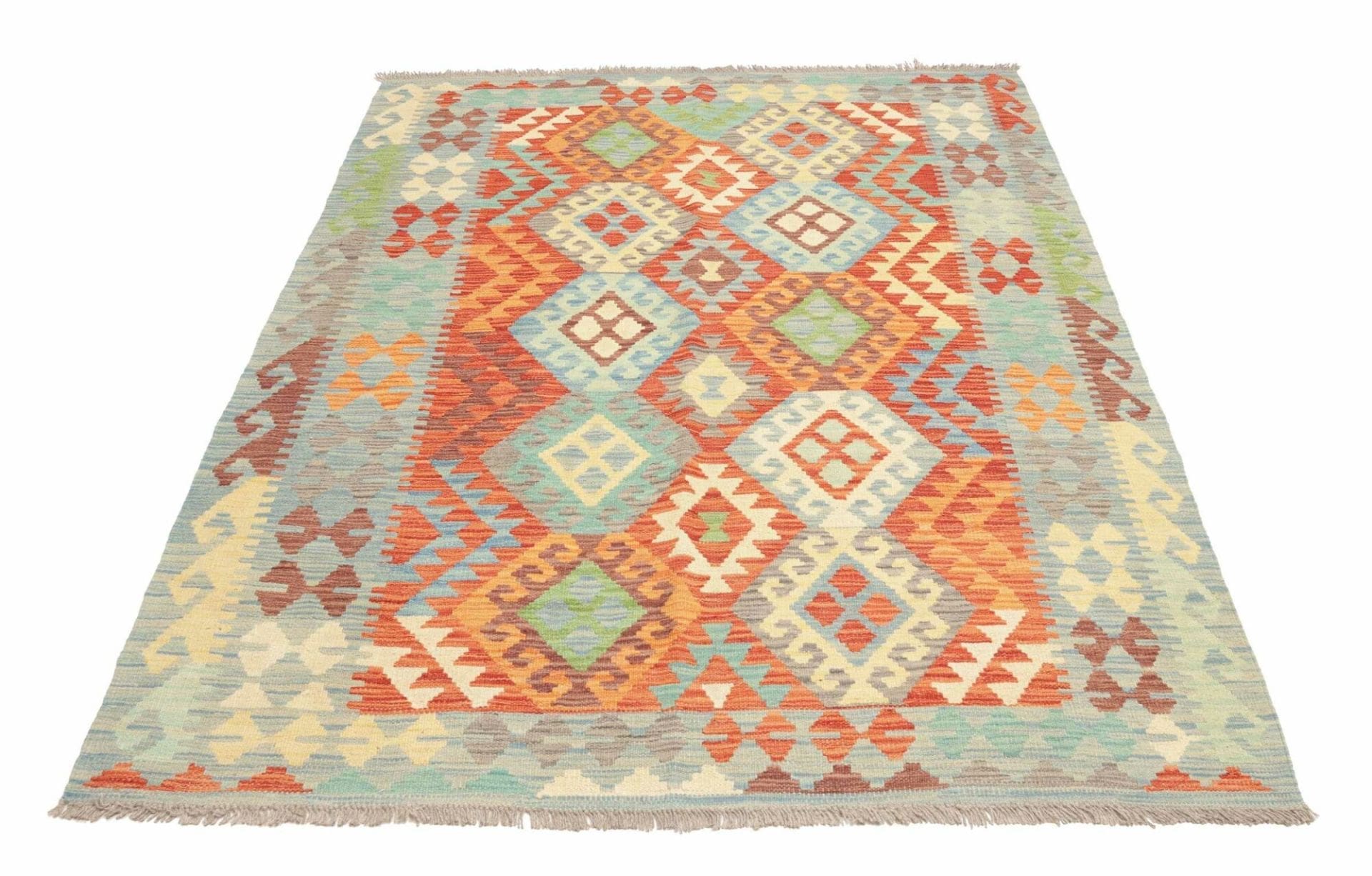 Kelim Teppich 154 x 205 cm aus Schurwolle, handgewebt, orientalisch