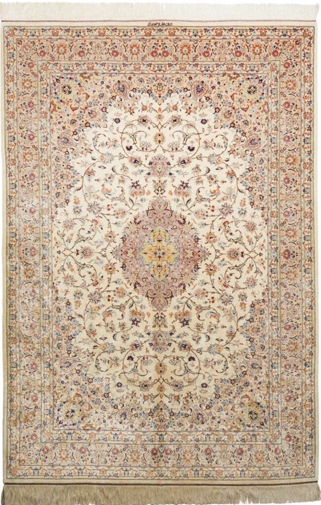 Ghom Teppich 141 x 200cm, 900000 Knoten, Seide, handgeknüpft