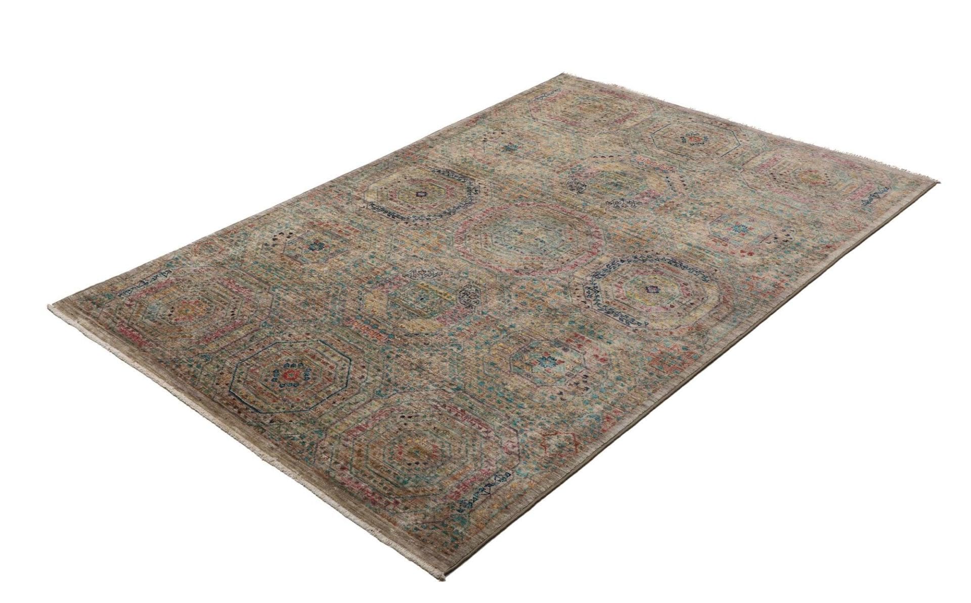 Mamluk Orientteppich 127 x 180 cm aus Seide, handgeknüpft