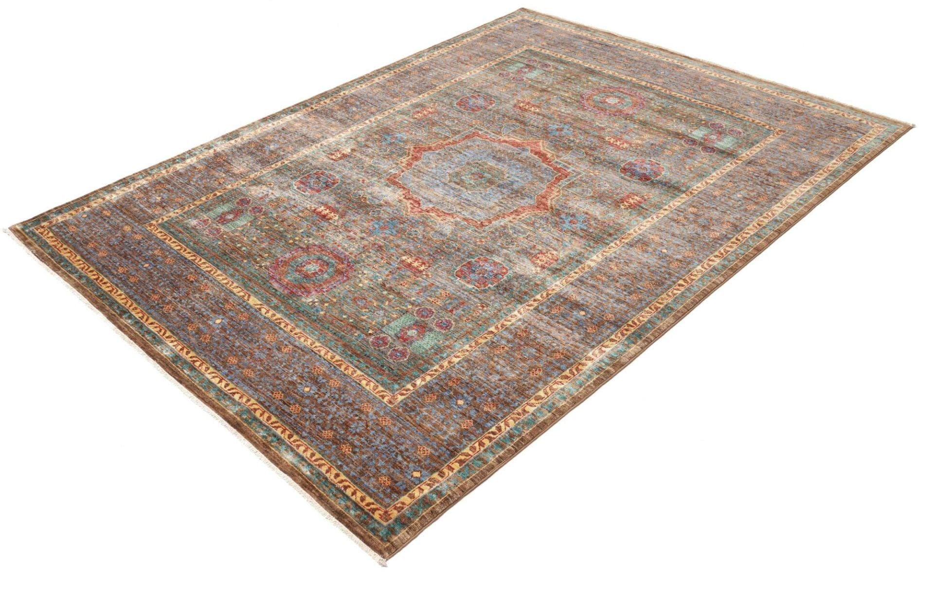 Mamluk Orientteppich 159 x 205 cm aus Schurwolle, handgeknüpft