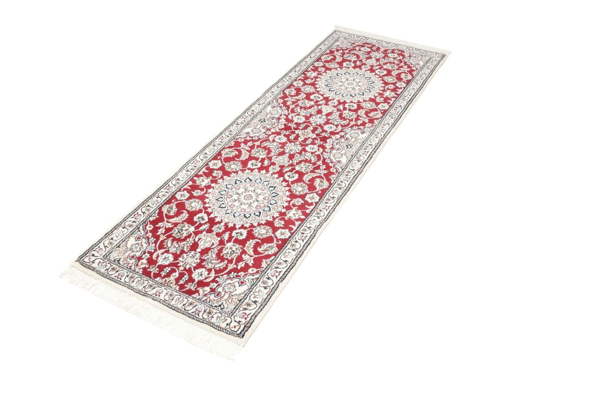 Exklusiver Nain Teppich 133 x 208 cm - Florale Muster, handgeknüpft