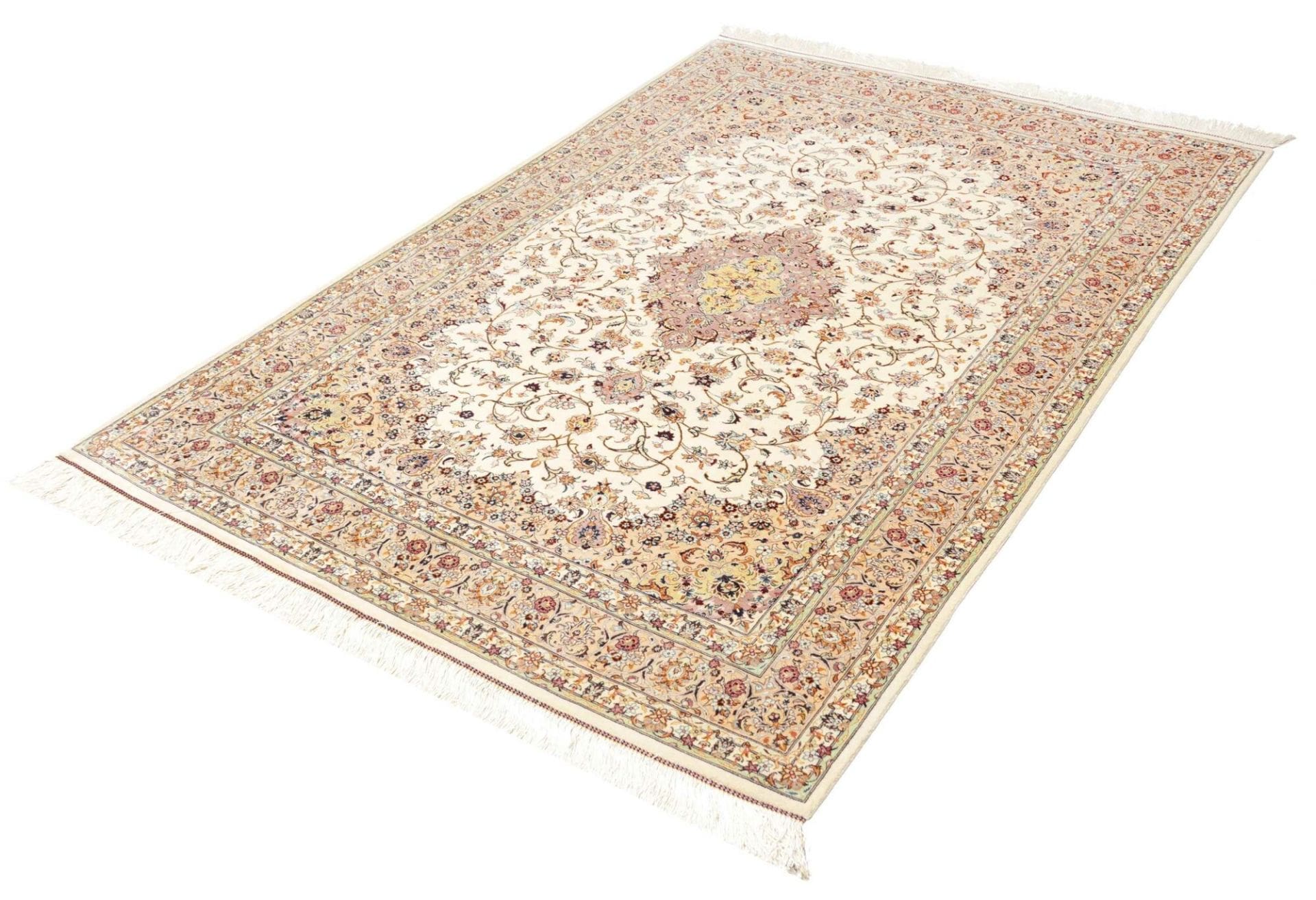 Ghom Teppich 141 x 200cm, 900.000 Knoten, Seide, handgeknüpft
