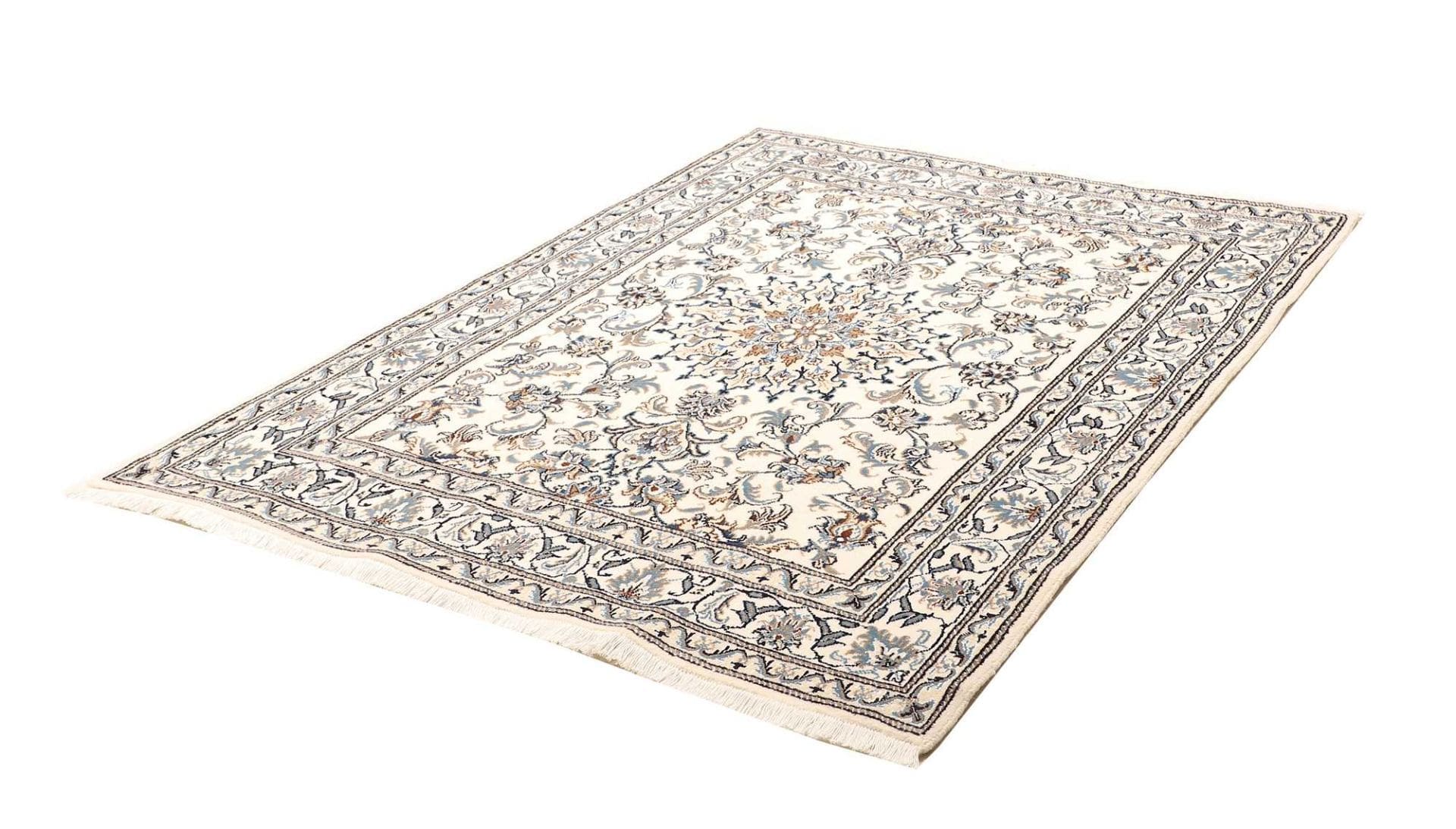 Eleganter Nain Teppich 153 x 200 cm – Florale Muster, handgeknüpft