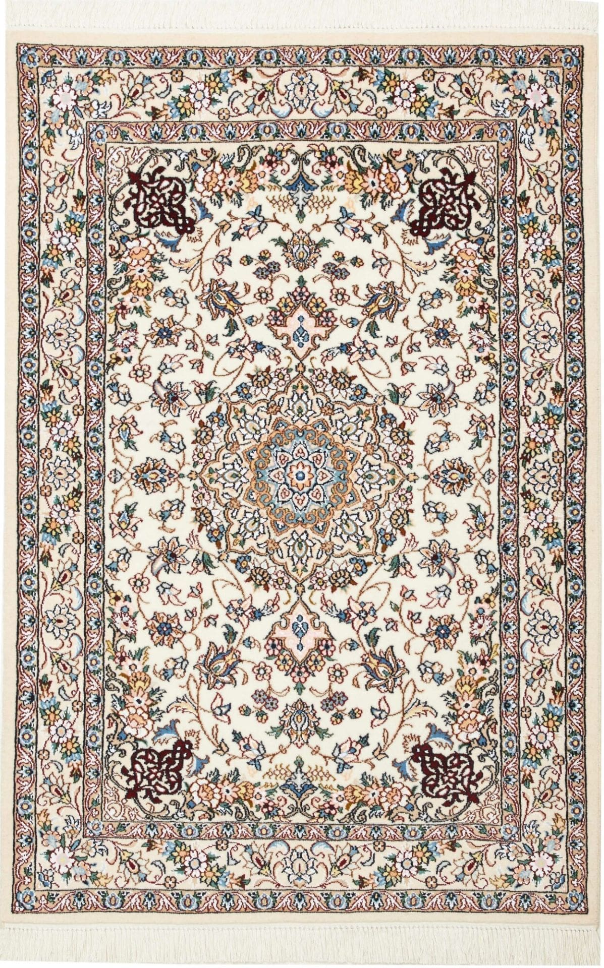 Exklusiver Nain Teppich 103 x 148 cm aus Schurwolle – handgeknüpft