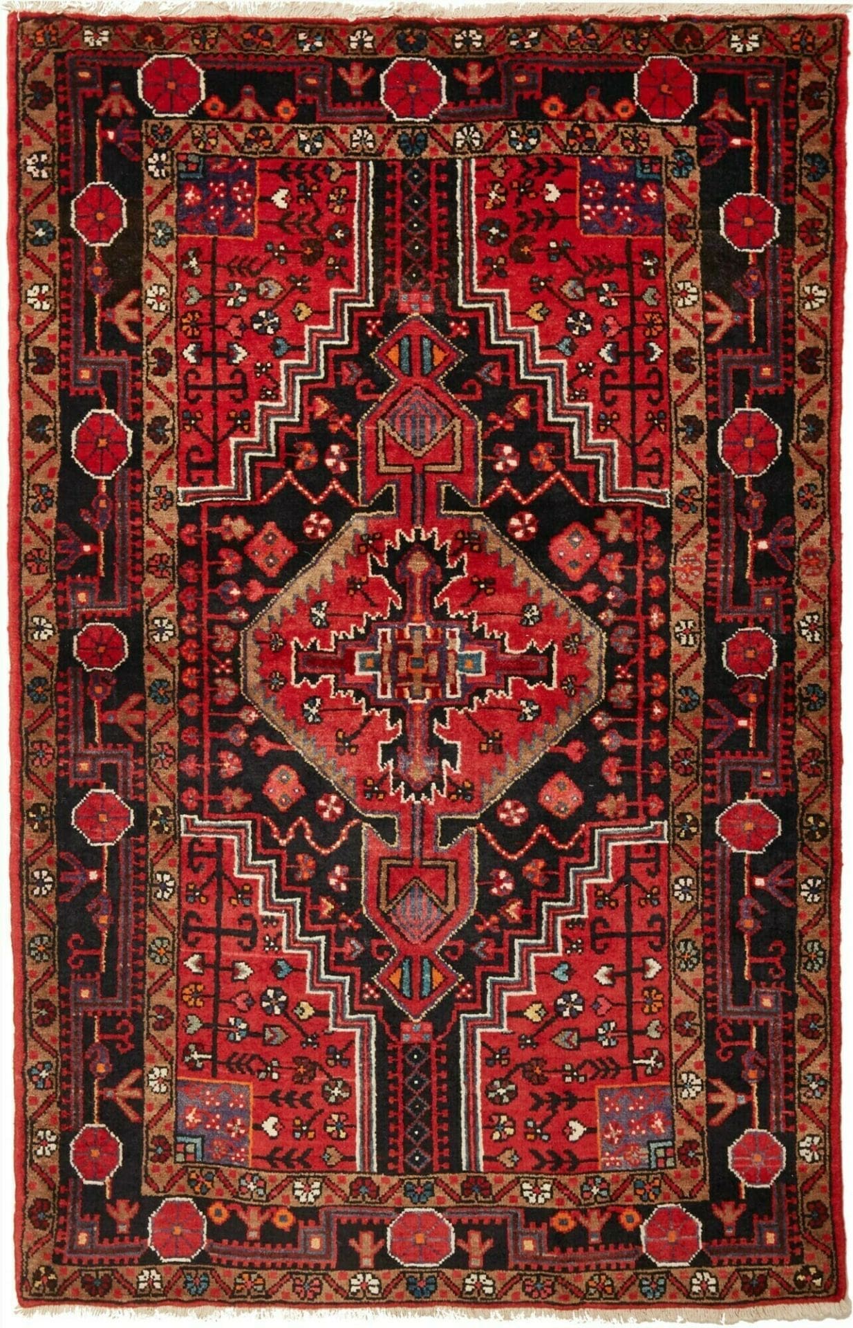 Orientteppich Hamadan 120 x 180cm, Schurwolle, Handgeknüpft