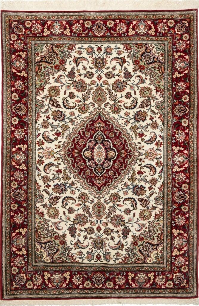 Isfahan Teppich 110 x 155cm, 600K Knoten, handgeknüpft