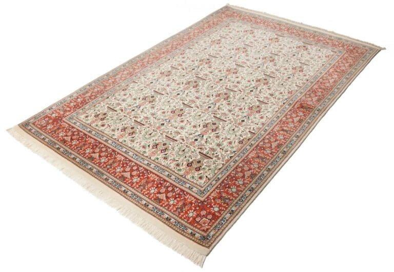 Isfahan Teppich 138 x 211cm, 600K Knoten, handgeknüpft, Perserteppich