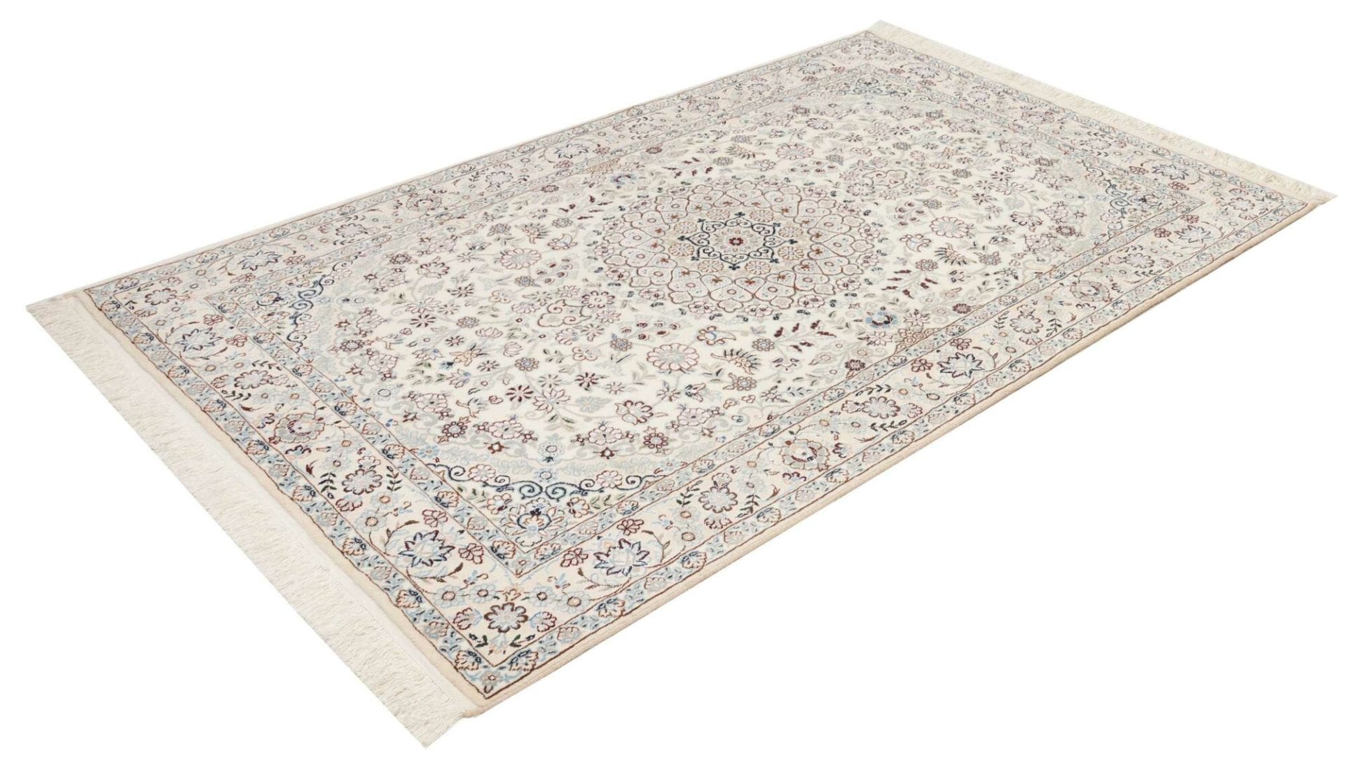 Exklusiver Nain Teppich 135 x 214 cm – florale Muster, handgeknüpft