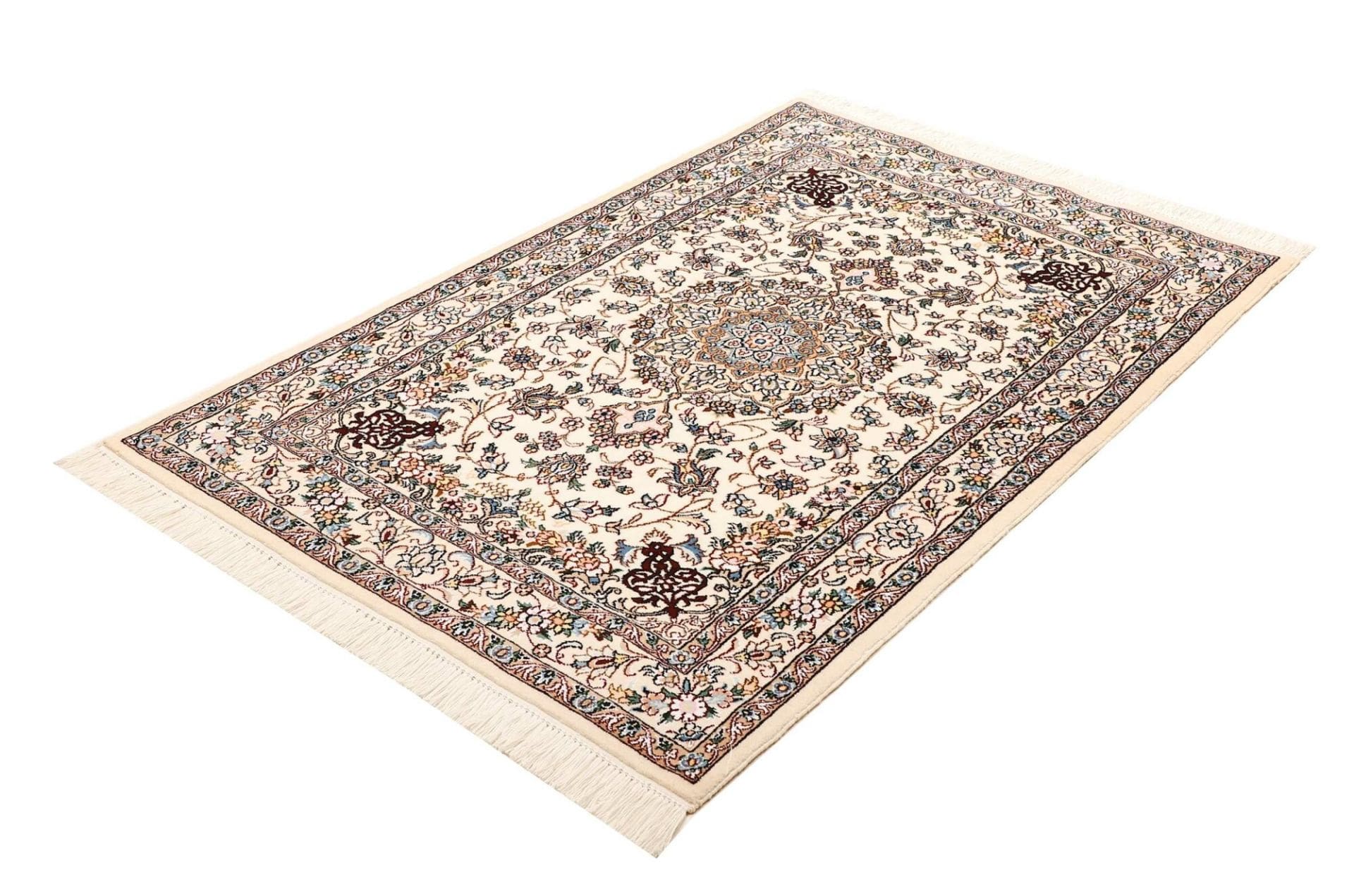 Exklusiver Nain Teppich 103 x 148 cm aus Schurwolle – handgeknüpft
