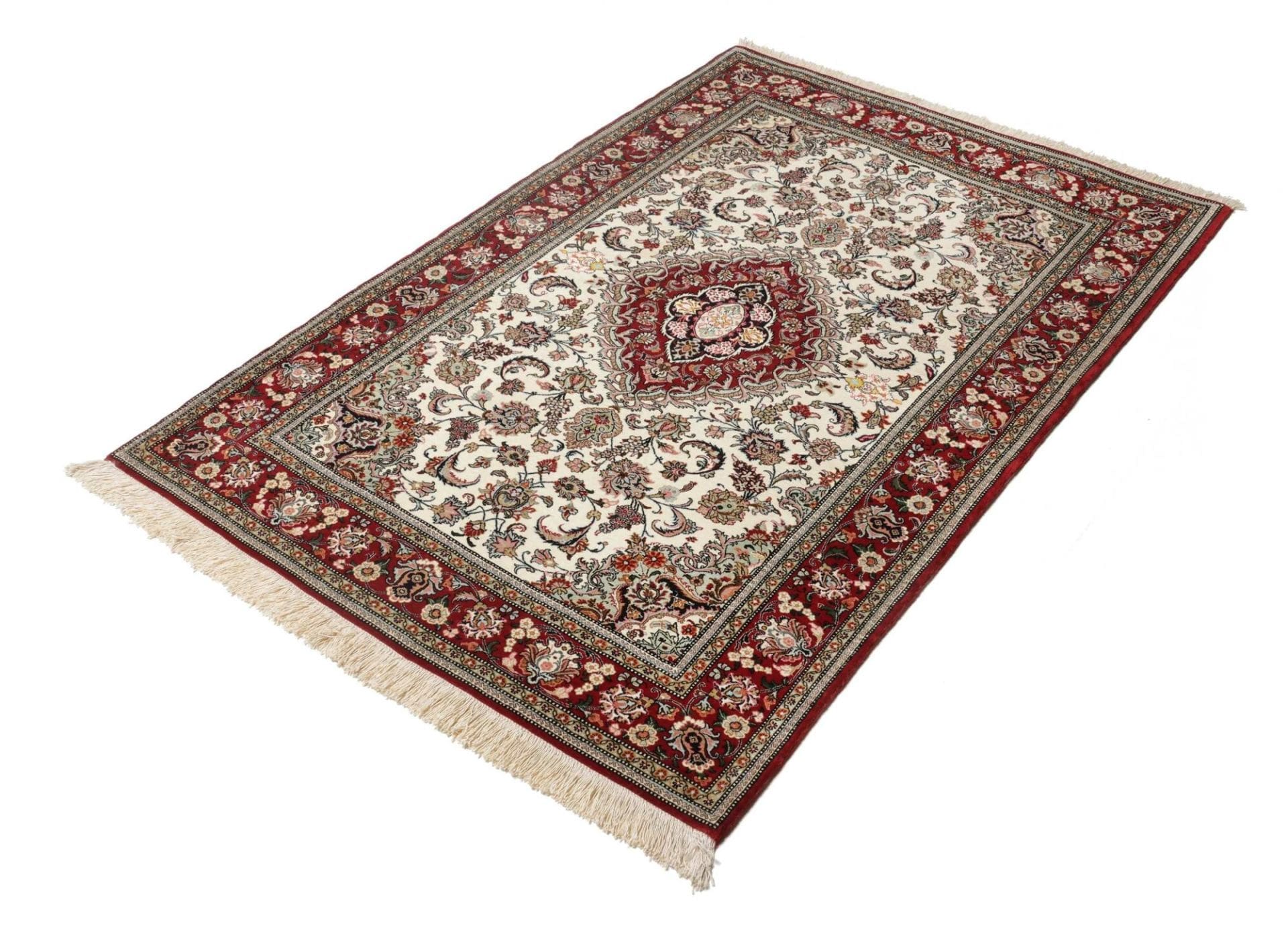 Isfahan Teppich 110 x 155cm, 600K Knoten, handgeknüpft