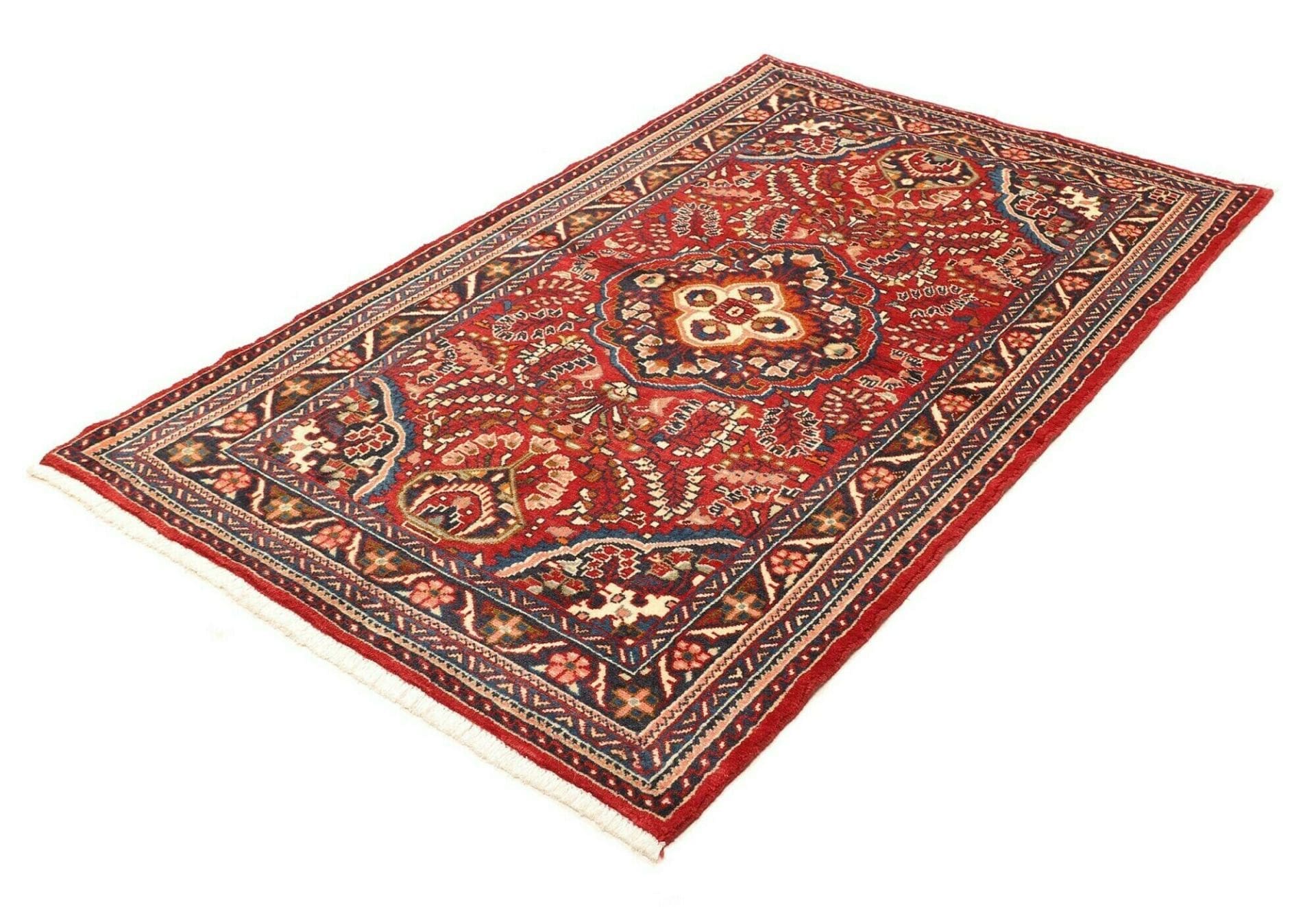Hamadan Teppich 110 x 165cm, Schurwolle, Herati-Muster, handgeknüpft