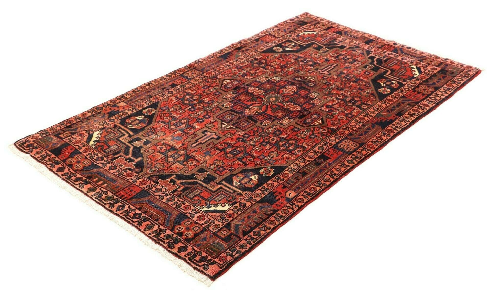 Hamadan Teppich 108 x 168 cm Herati-Muster Schurwolle handgeknüpft