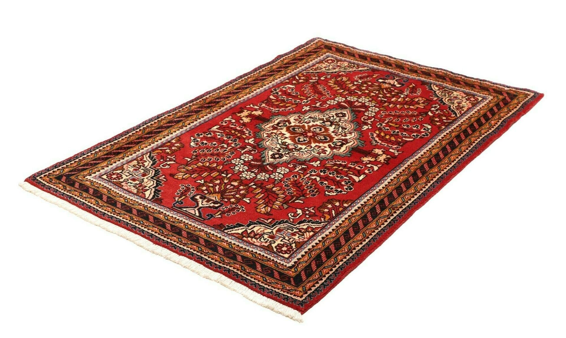 Hamadan Teppich 119 x 170cm, Herati-Muster, Schurwolle, handgeknüpft