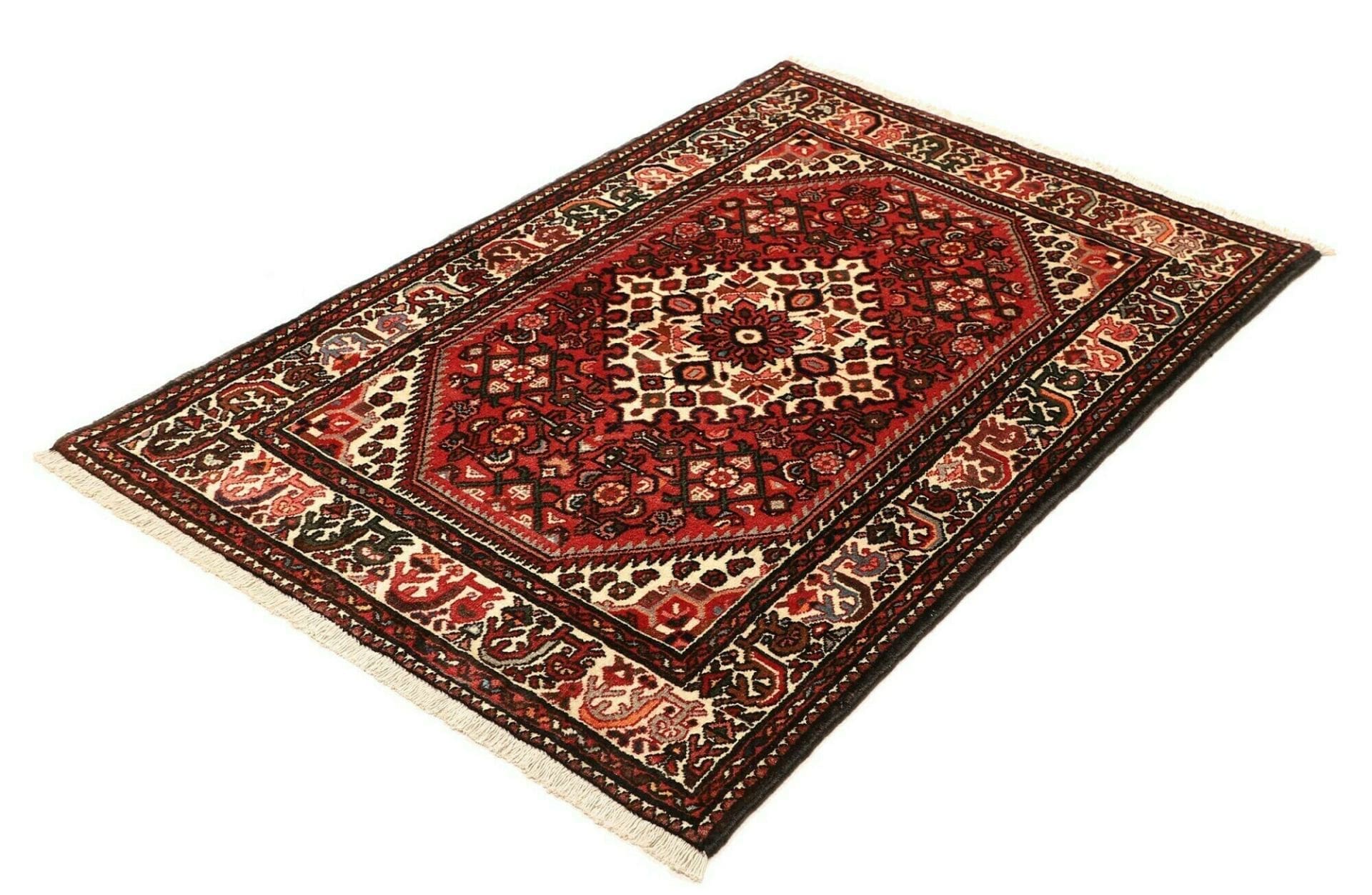 Orientteppich Hamadan 107 x 152 cm, Schurwolle, geometrisch, handgeknüpft