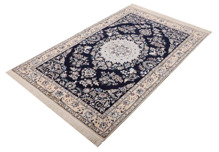 Nain Teppich 6La 113 x 170 cm, florales Design, handgeknüpft