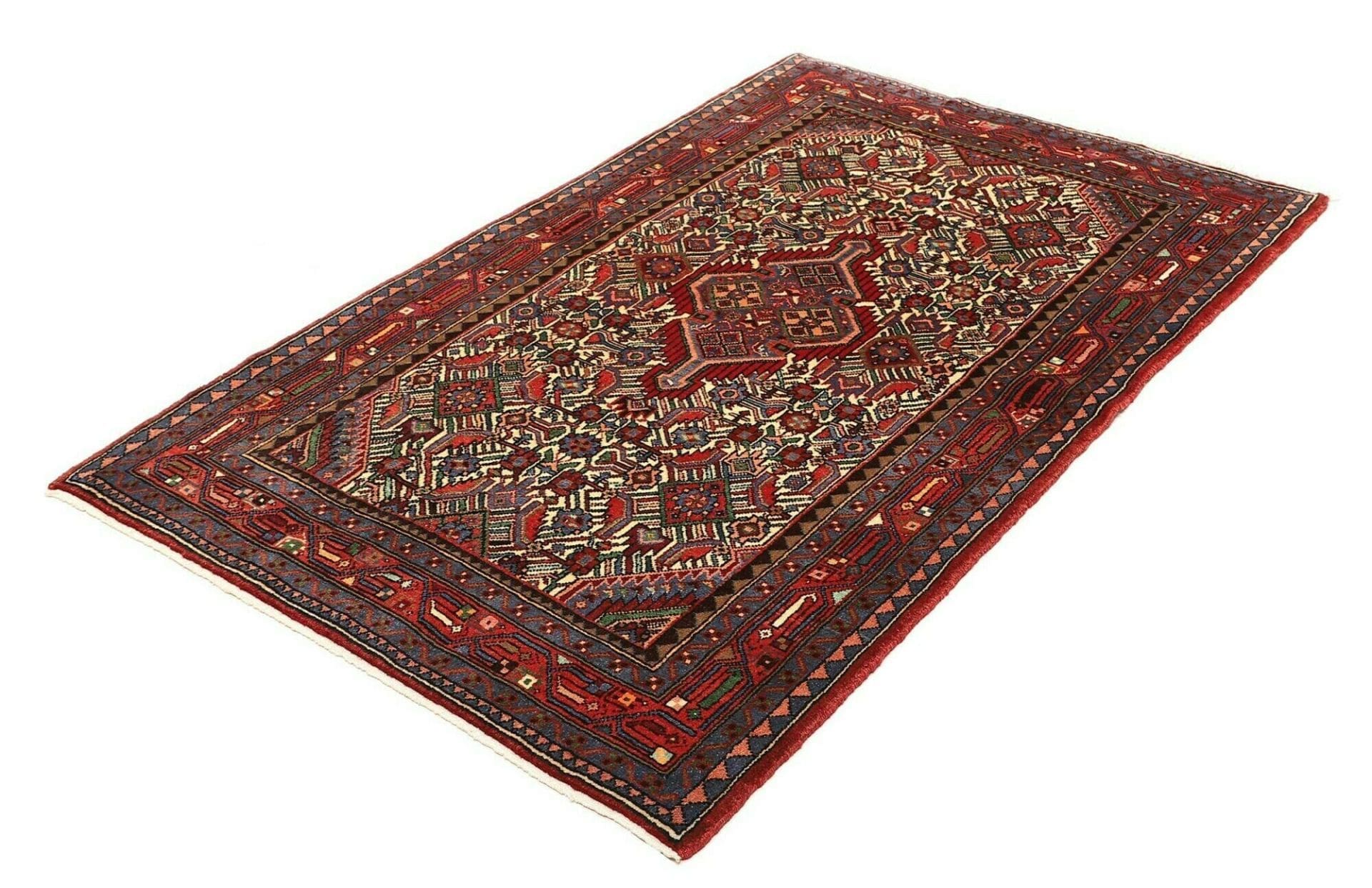 Orientteppich Hamadan 113 x 172 cm, Schurwolle, handgeknüpft