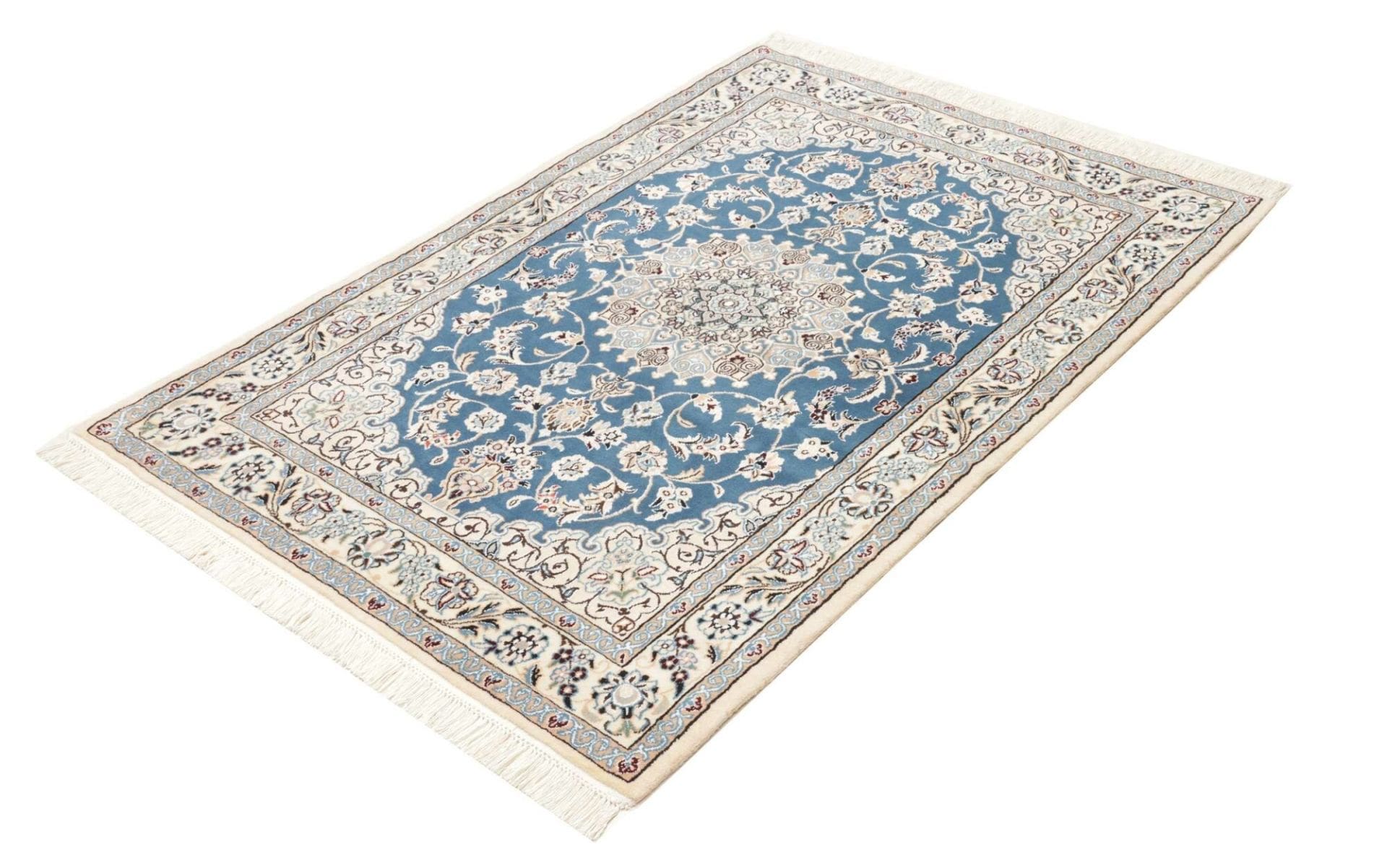 Exklusiver Nain Teppich 107 x 155cm – Florale Muster, handgeknüpft