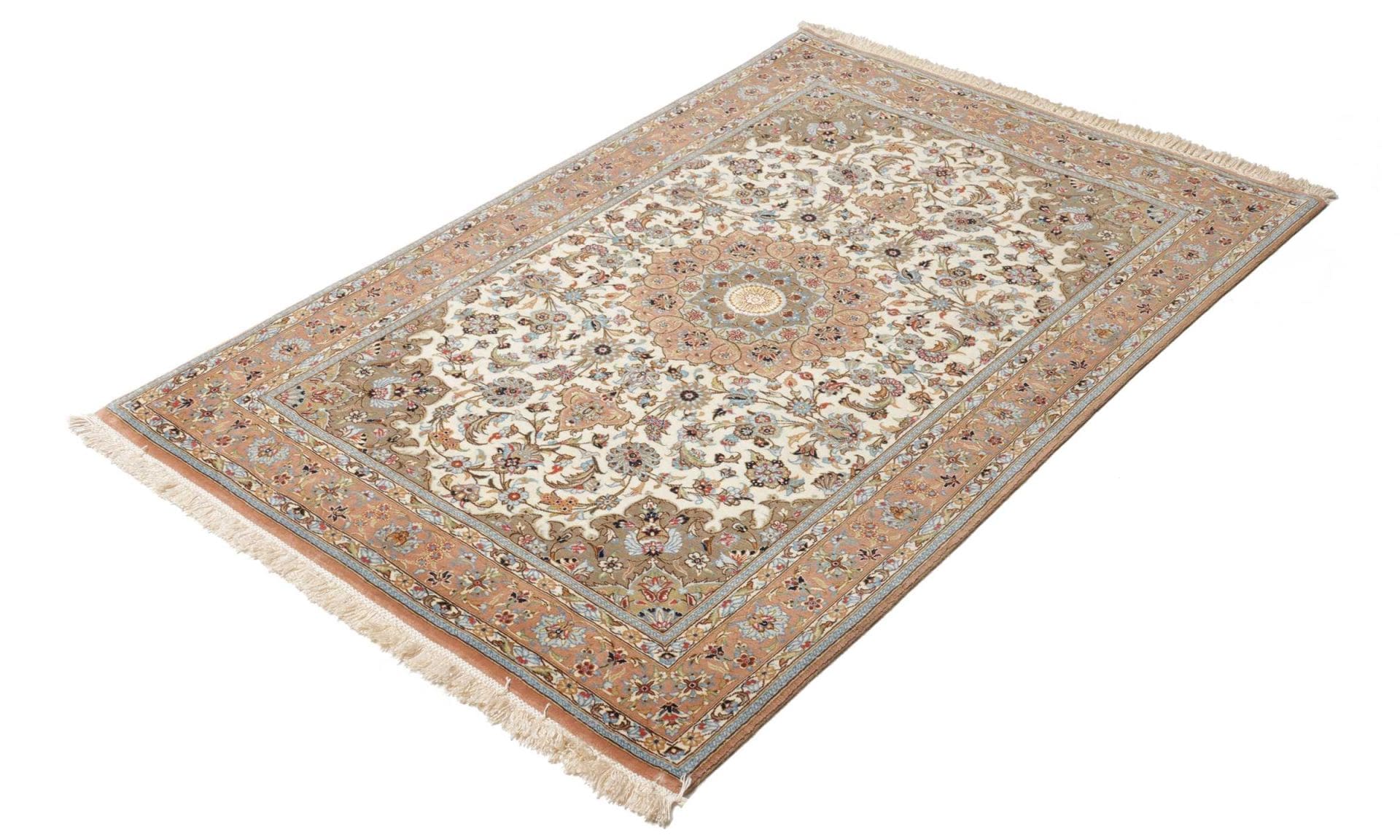 Isfahan Teppich 102 x 149cm, 600K Knoten, Schurwolle, handgeknüpft