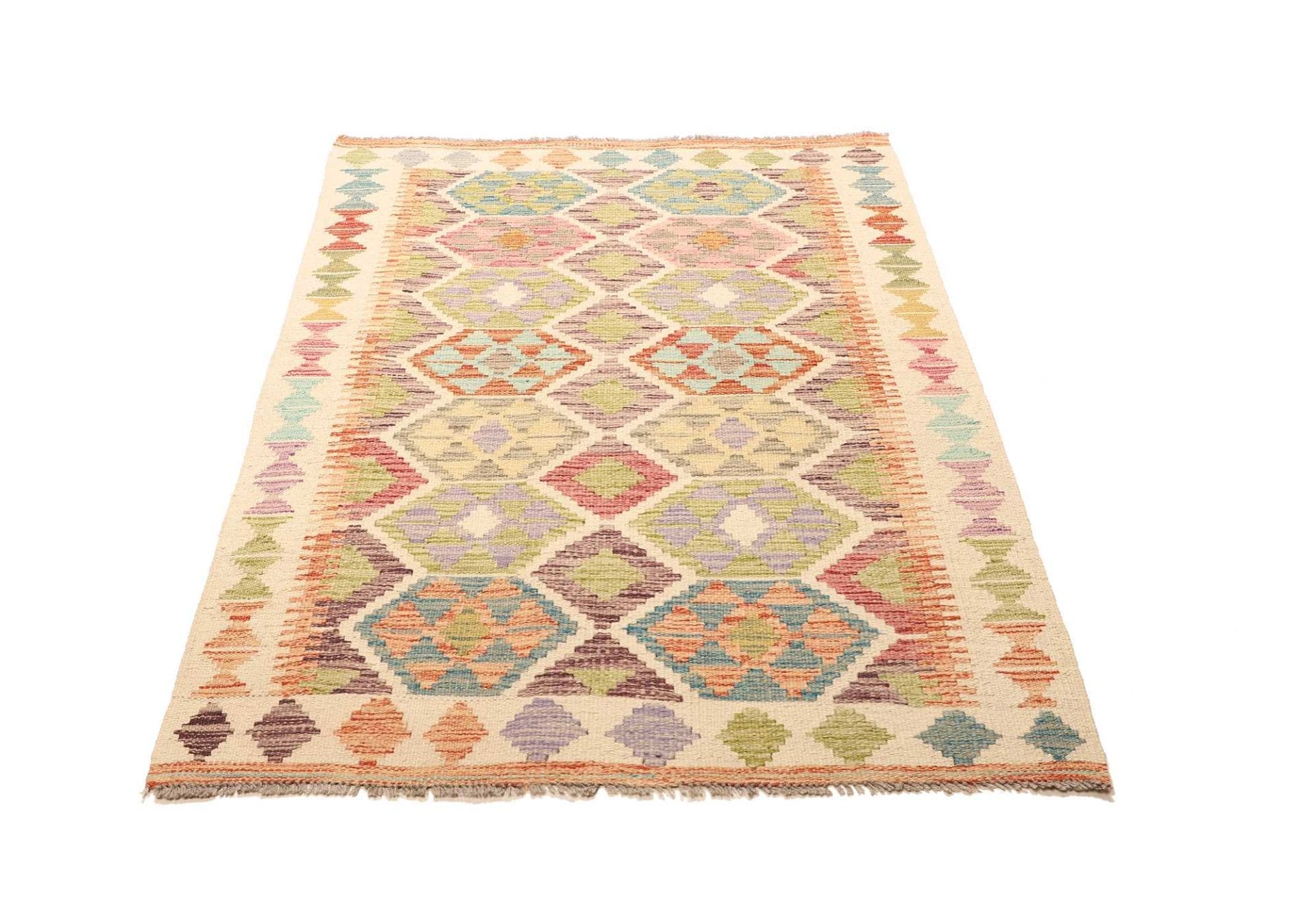 Kelim Teppich 102 x 145 cm, Handgewebt, Wolle, Orientteppich