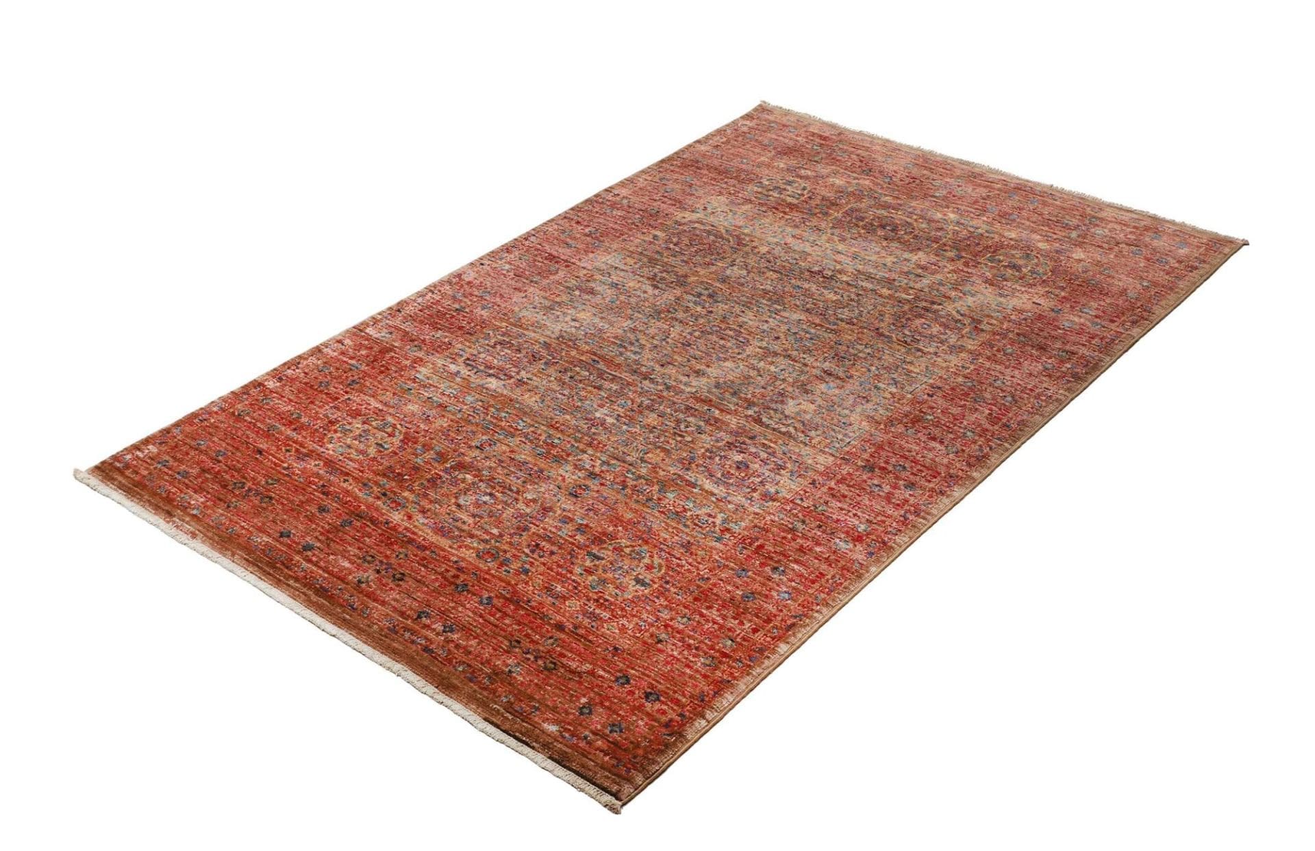 Mamluk Orientteppich 101 x 151cm, Seide, handgeknüpft