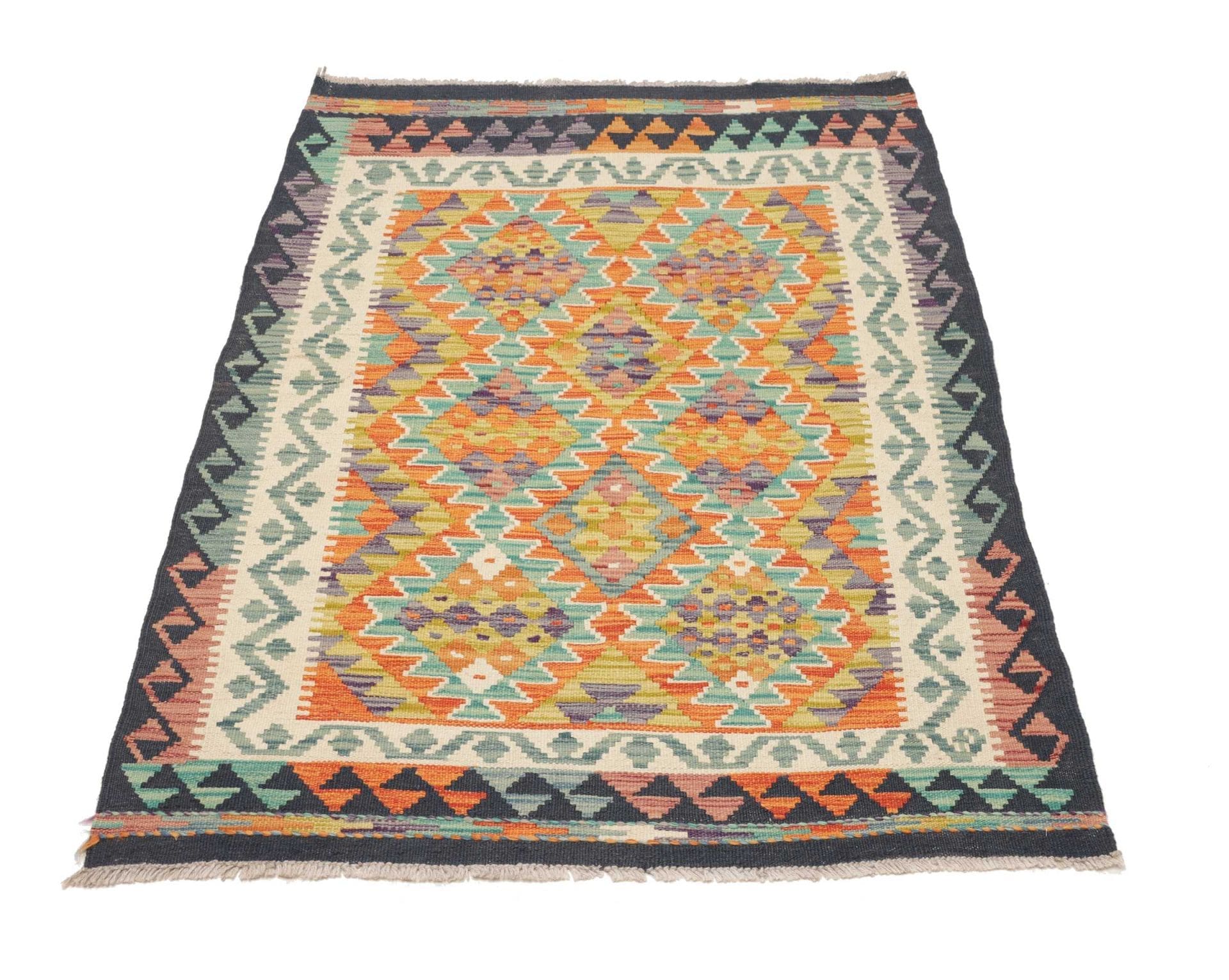 Kelim Teppich 100 x 148 cm – Handgewebt, rustikales Flair