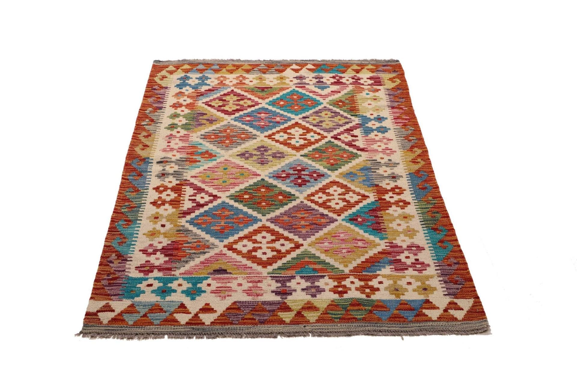 Kelim Teppich 100 x 151 cm – handgewebt, rustikales Flair