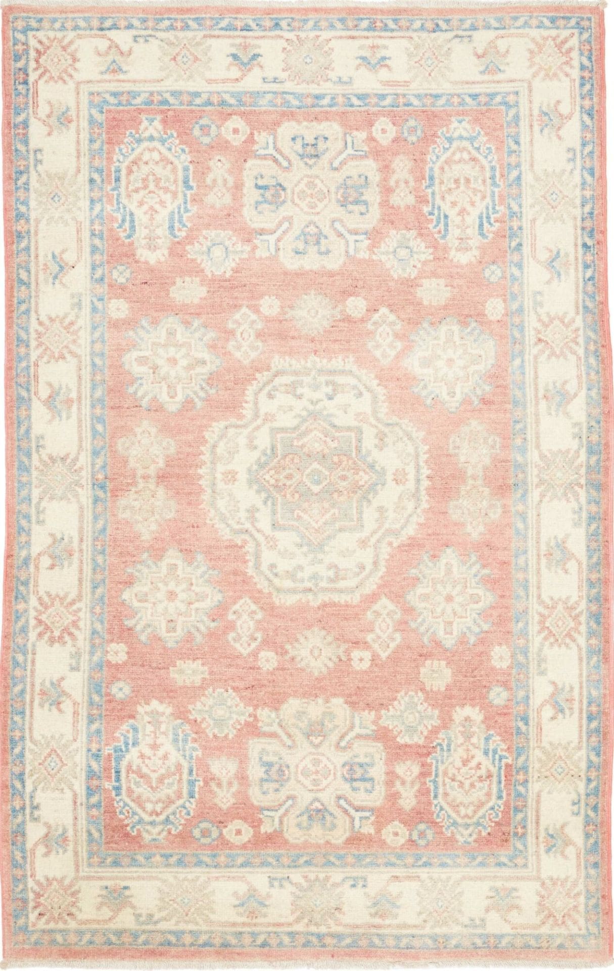 Kazak Orientteppich 102 x 152 cm, geometrische Muster, handgeknüpft