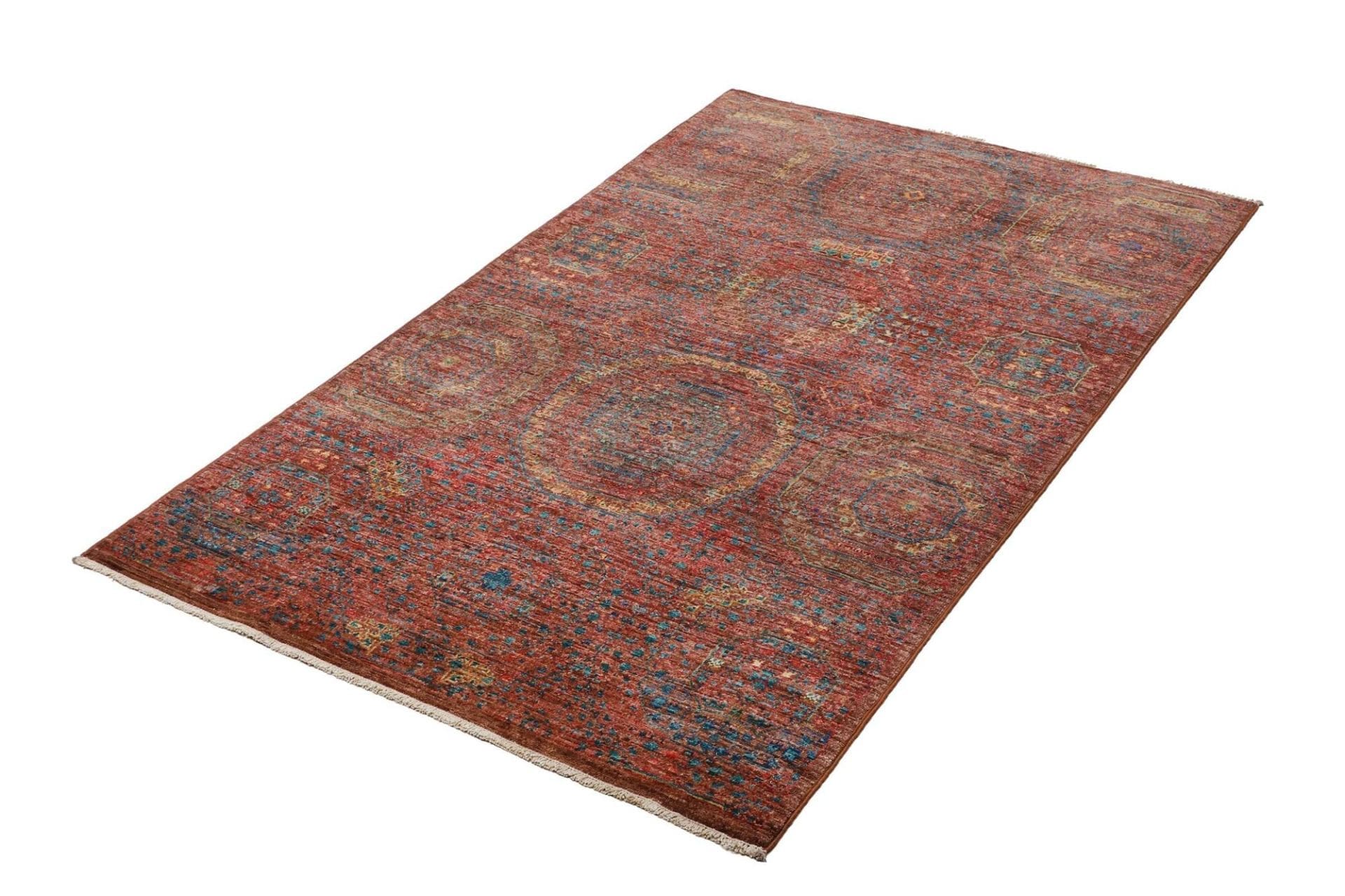 Mamluk Orientteppich 101 x 154 cm - Handgeknüpft, Seide/Wolle