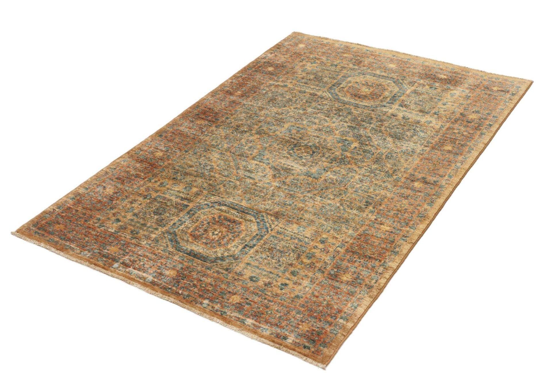Mamluk Orientteppich 103 x 158 cm, Schurwolle, handgeknüpft