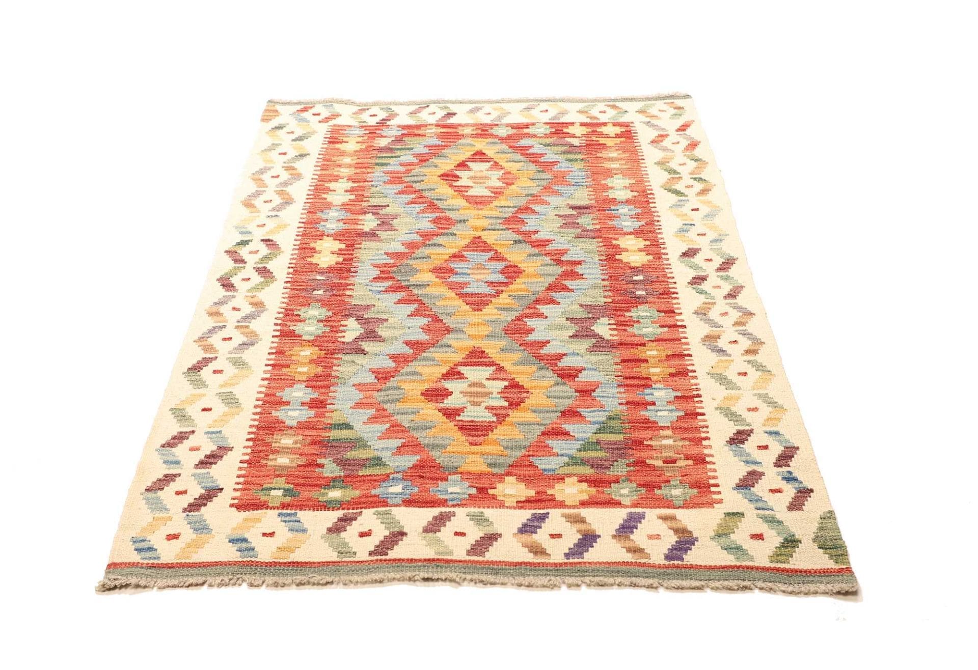 Kelim Teppich 103 x 154 cm, handgewebt, rustikales Flair